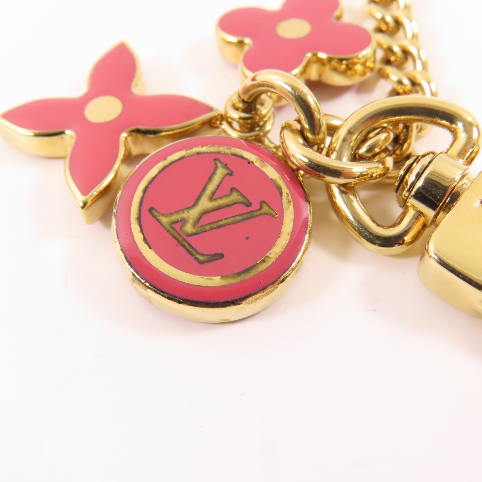 LOUIS VUITTON Vernis Card Case金扣卡片套粉紅色