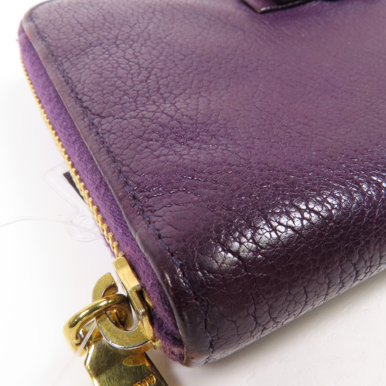 Miu Miu 牛皮皮革Long Wallet金扣長錢包