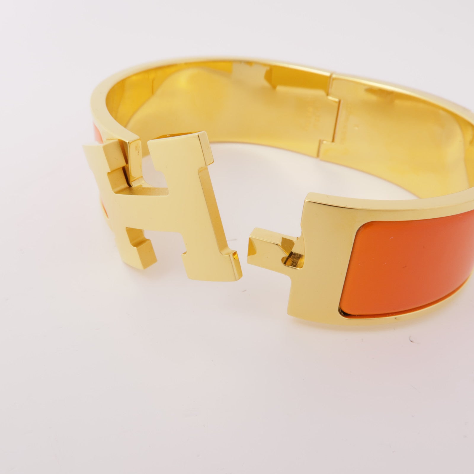 HERMES 金屬Clic Clac H手鐲Orange