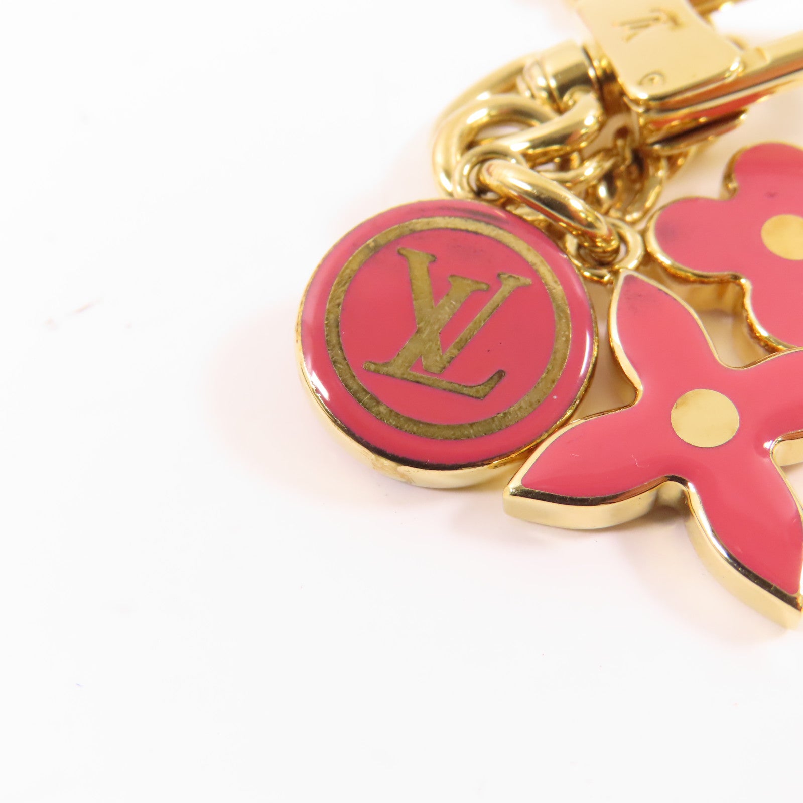 LOUIS VUITTON Vernis Card Case金扣卡片套粉紅色