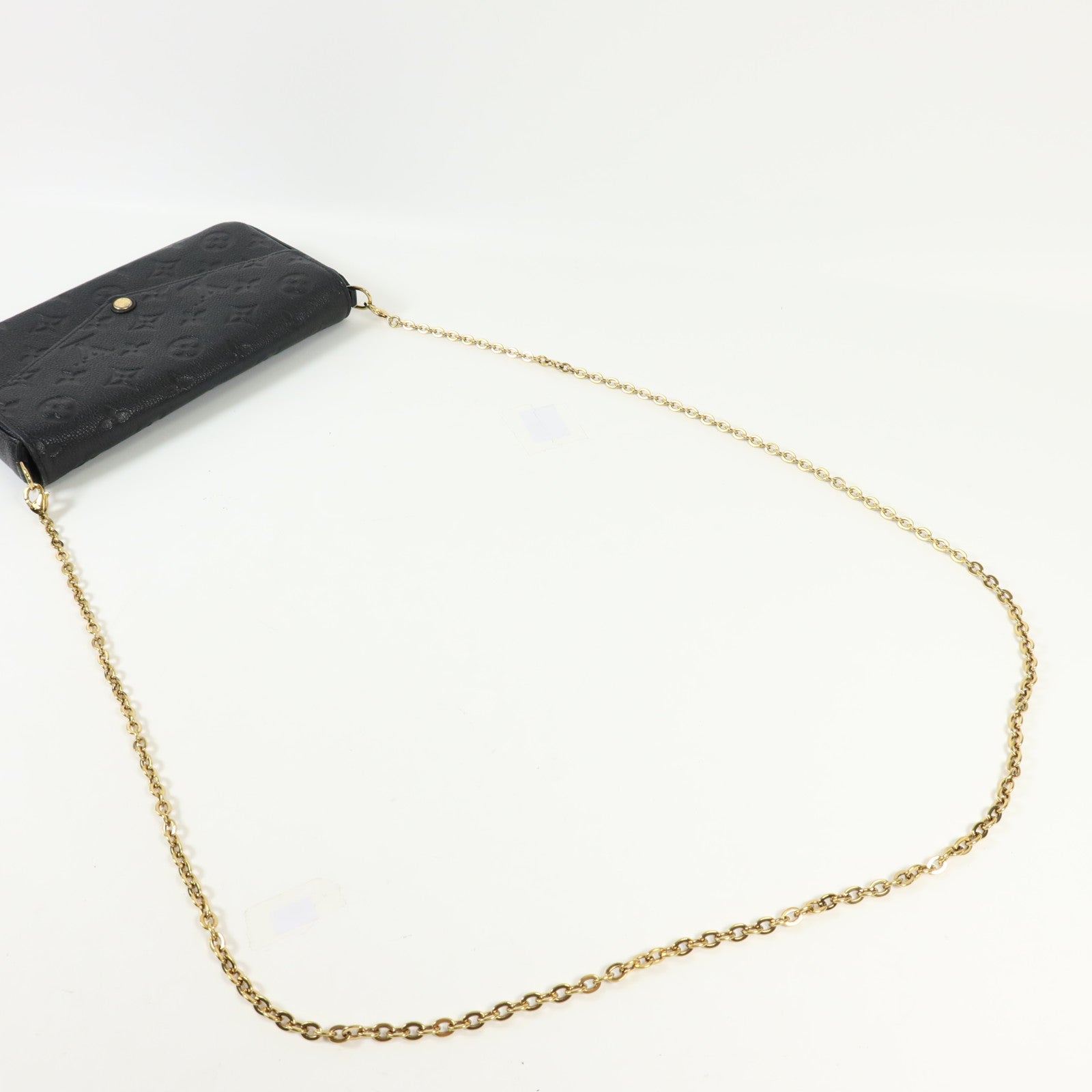 LOUIS VUITTON Monogram Empreinte Felicie Pochette 金扣鏈帶肩背袋