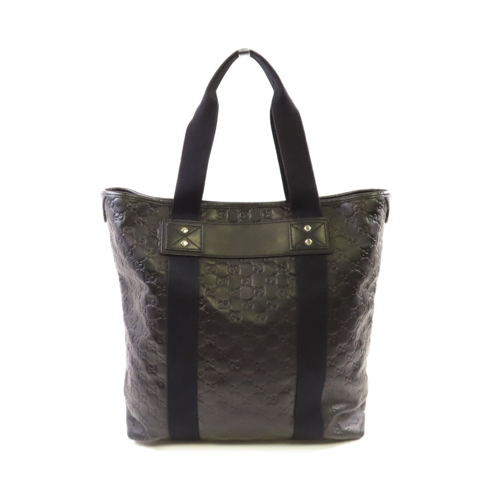 GUCCI 牛皮皮革Guccissima Tote Bag肩背袋黑色