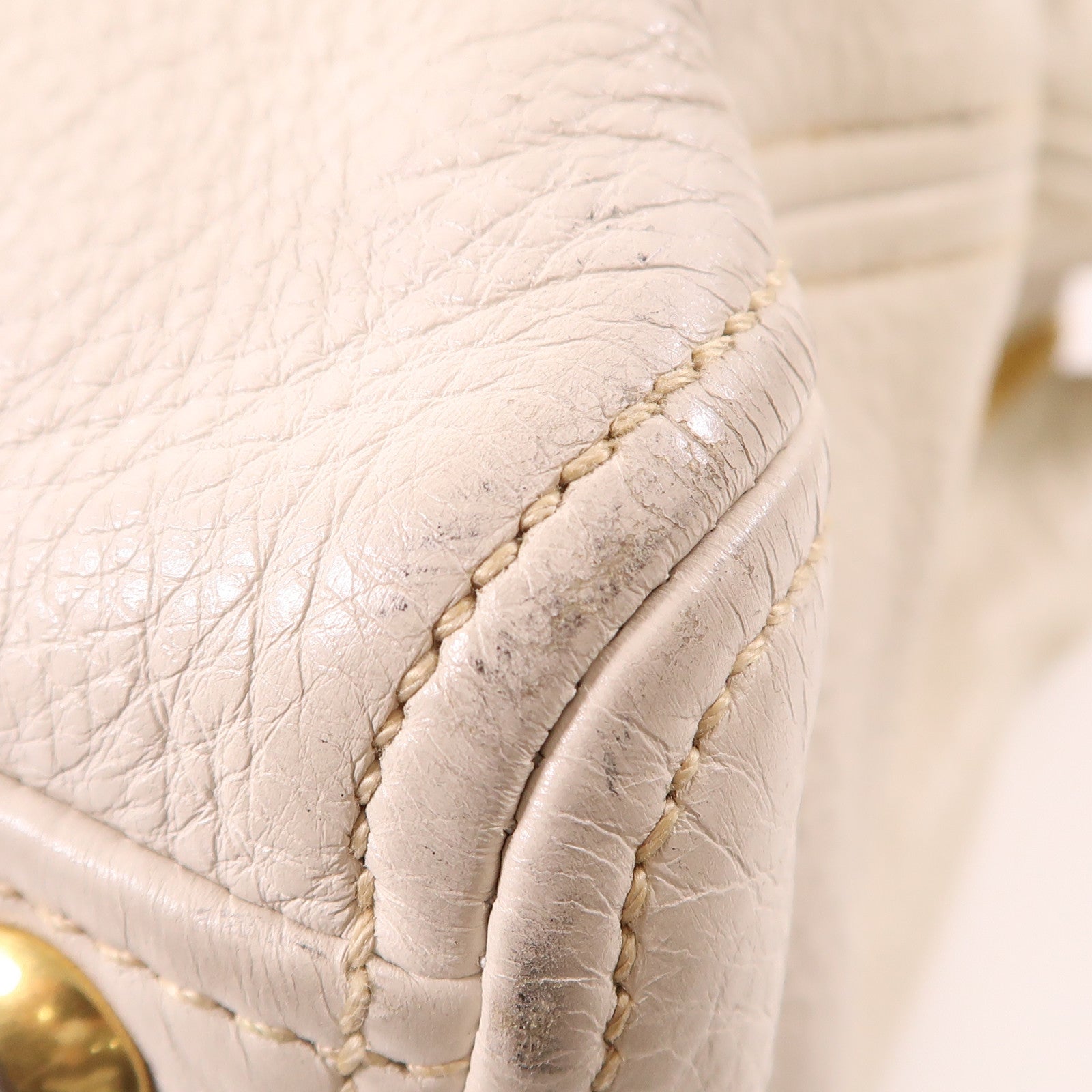 Miu Miu 牛皮皮革2 Way Shoulder金扣手挽肩背兩用袋
