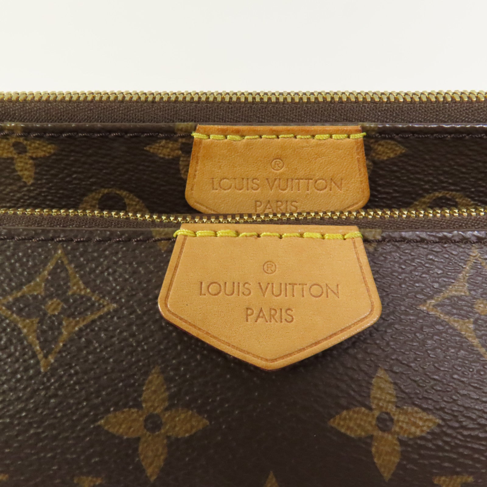 LOUIS VUITTON Monogram Multi Pochette Accessoires金扣手挽肩背兩用袋棕色