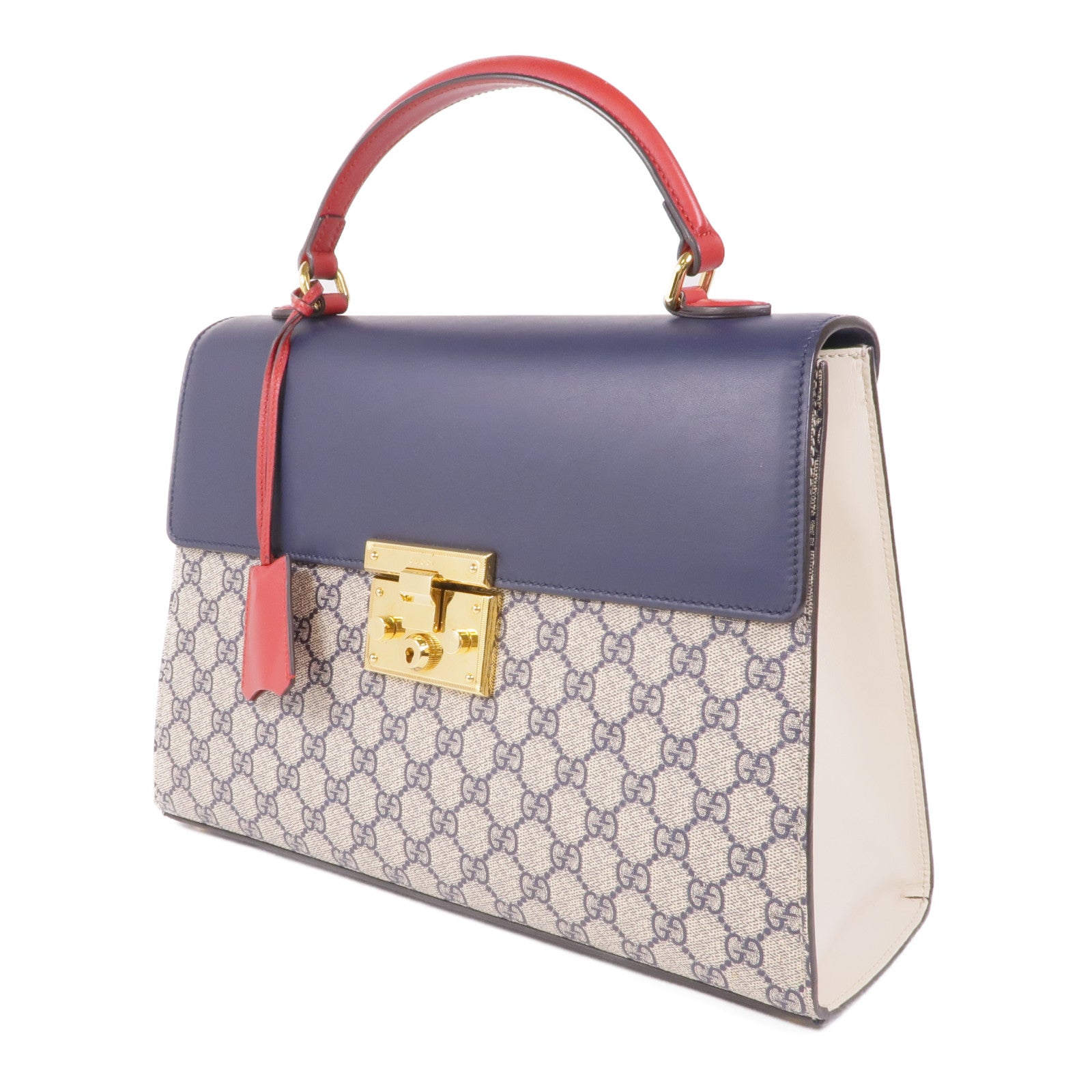 GUCCI 塗層帆布/皮革2 Way Shoulder金扣手挽肩背兩用袋