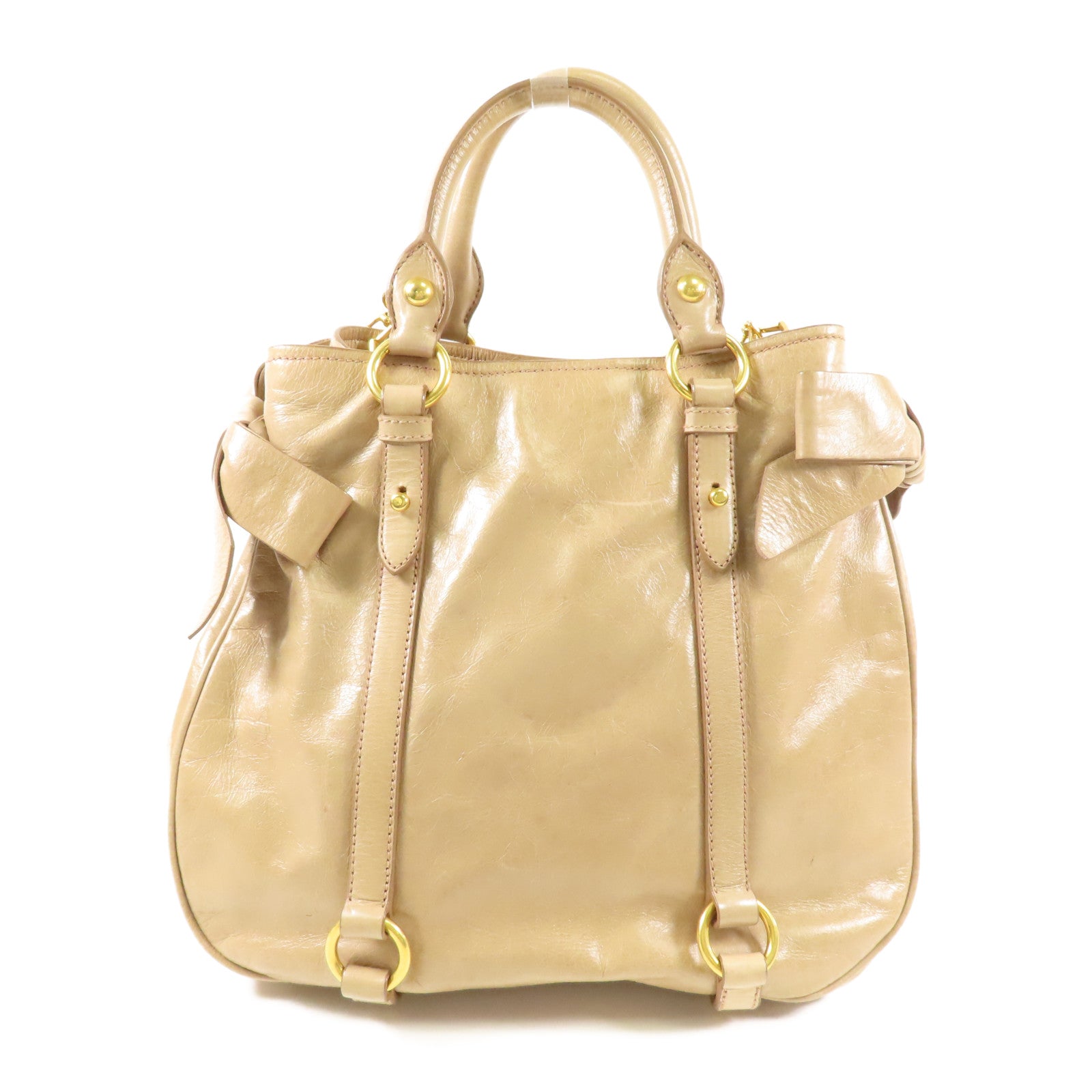 Miu Miu 牛皮皮革Shoulder Bag金扣手挽肩背兩用袋