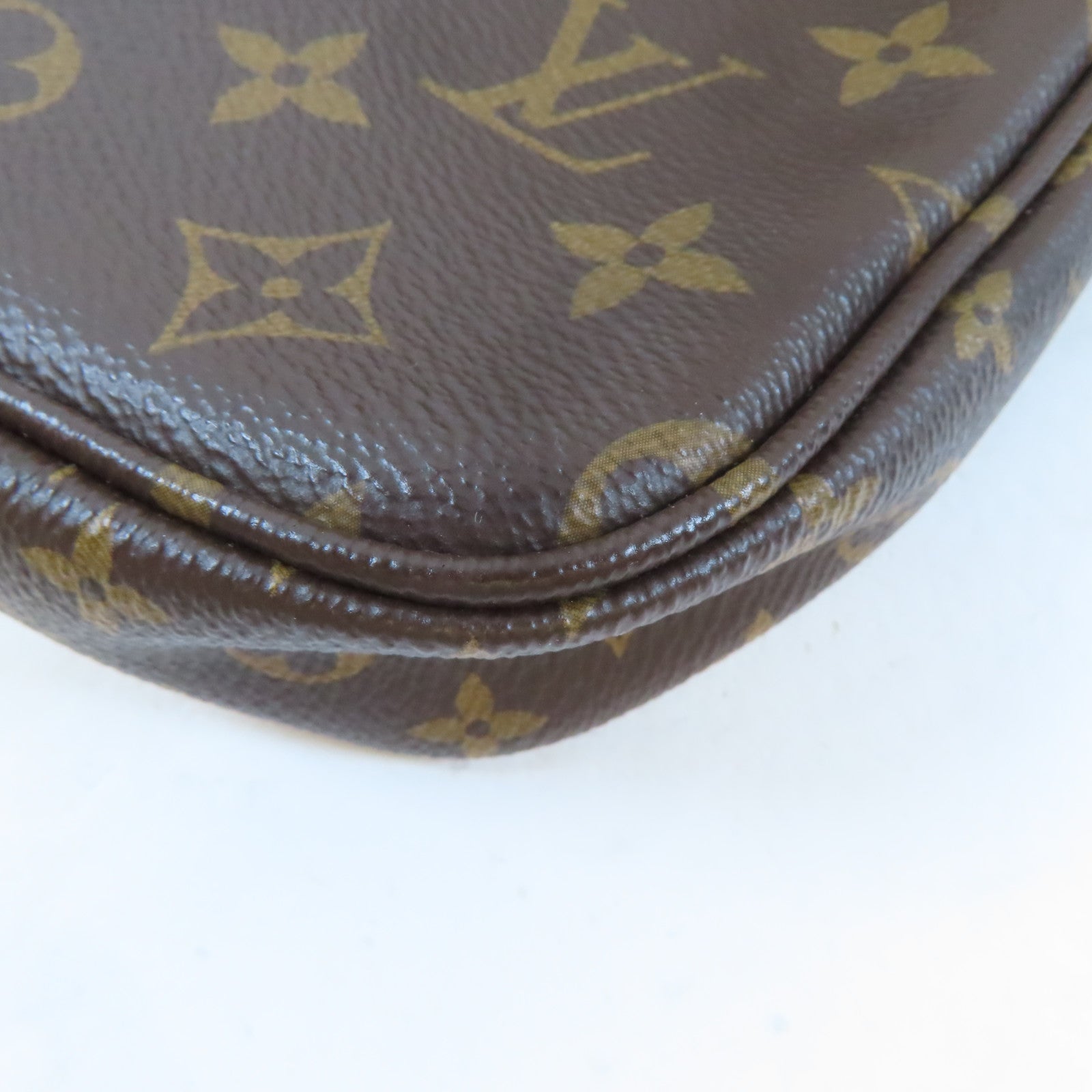 LOUIS VUITTON Monogram Multi Pochette Accessoires金扣手挽肩背兩用袋啡色