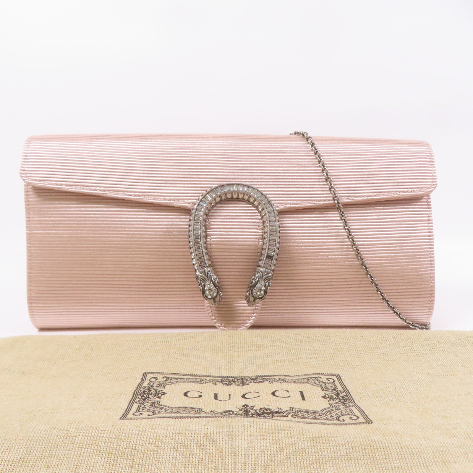 GUCCI GG SHW Shoulder Bag 731751 Satin Pink