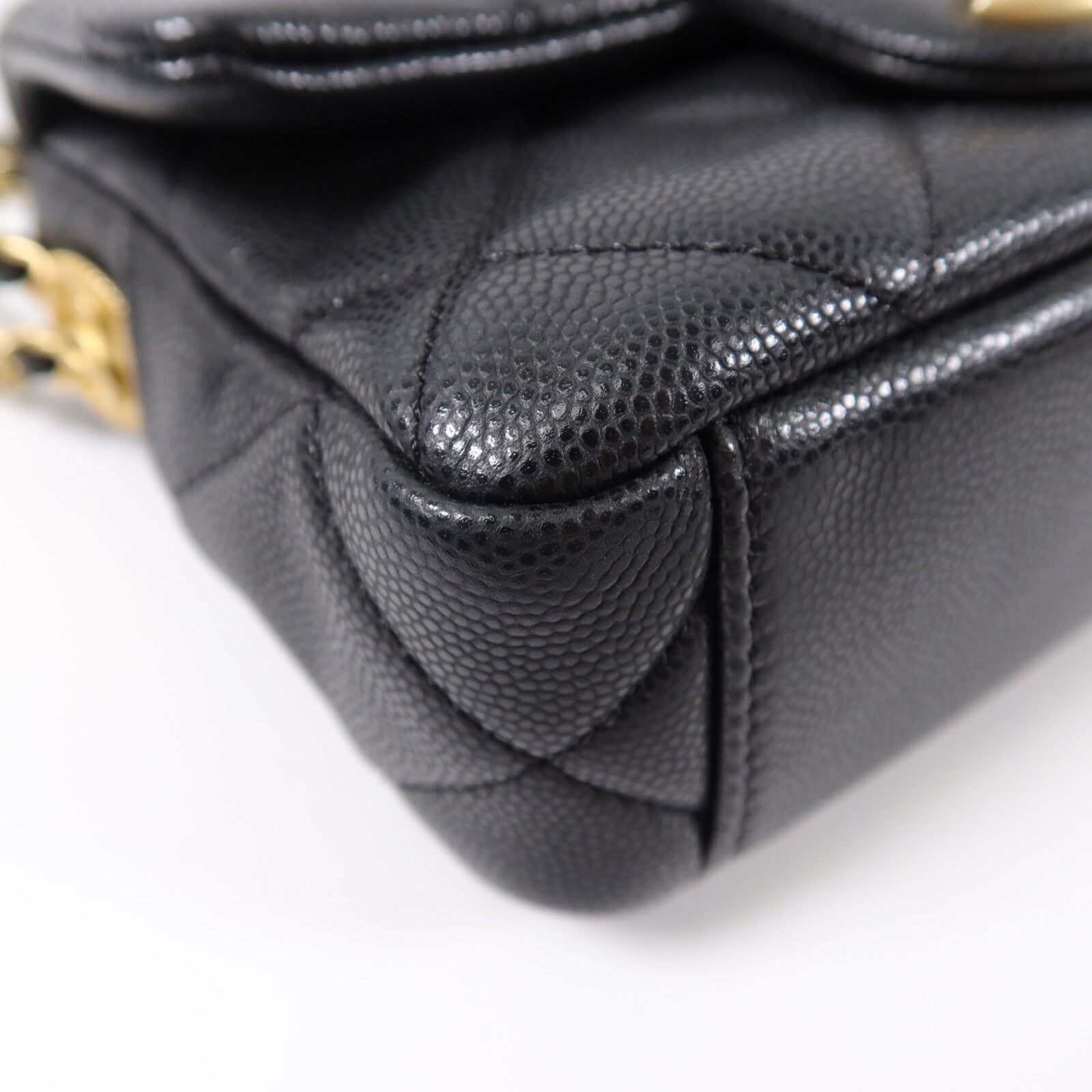 CHANEL 牛皮皮革Mini Flap 17cm鏈帶肩背袋