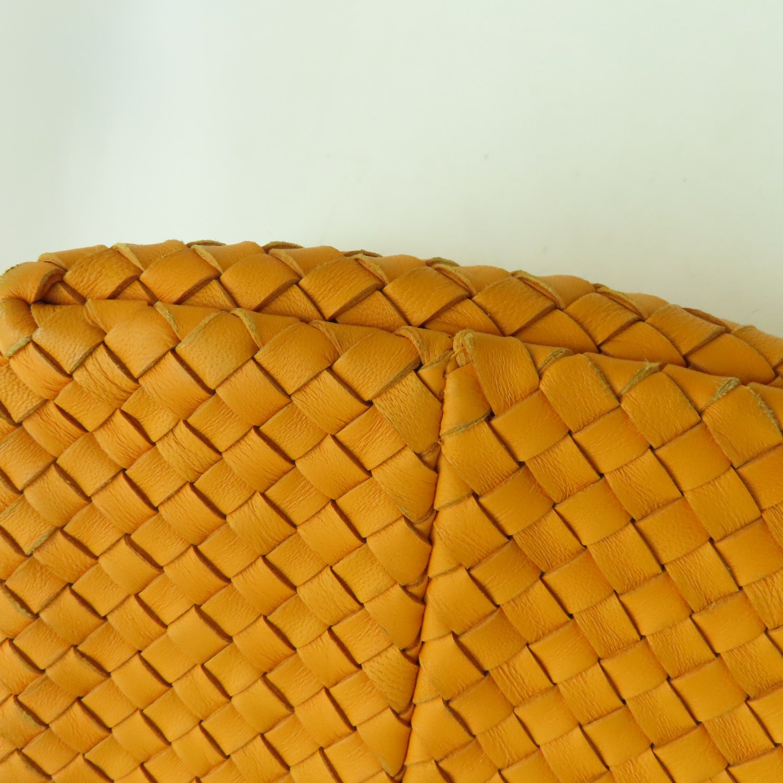 BOTTEGA VENETA 織紋皮革Shoulder Bag肩背袋橙色