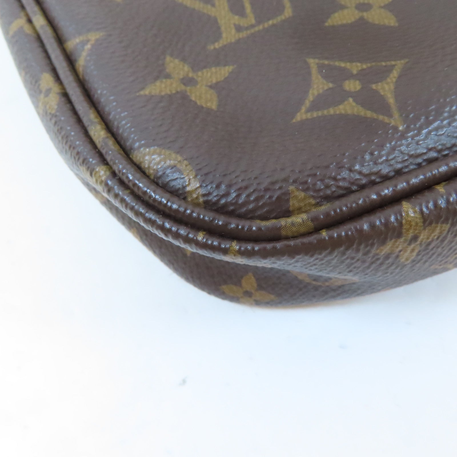LOUIS VUITTON Monogram Multi Pochette Accessoires金扣手挽肩背兩用袋啡色