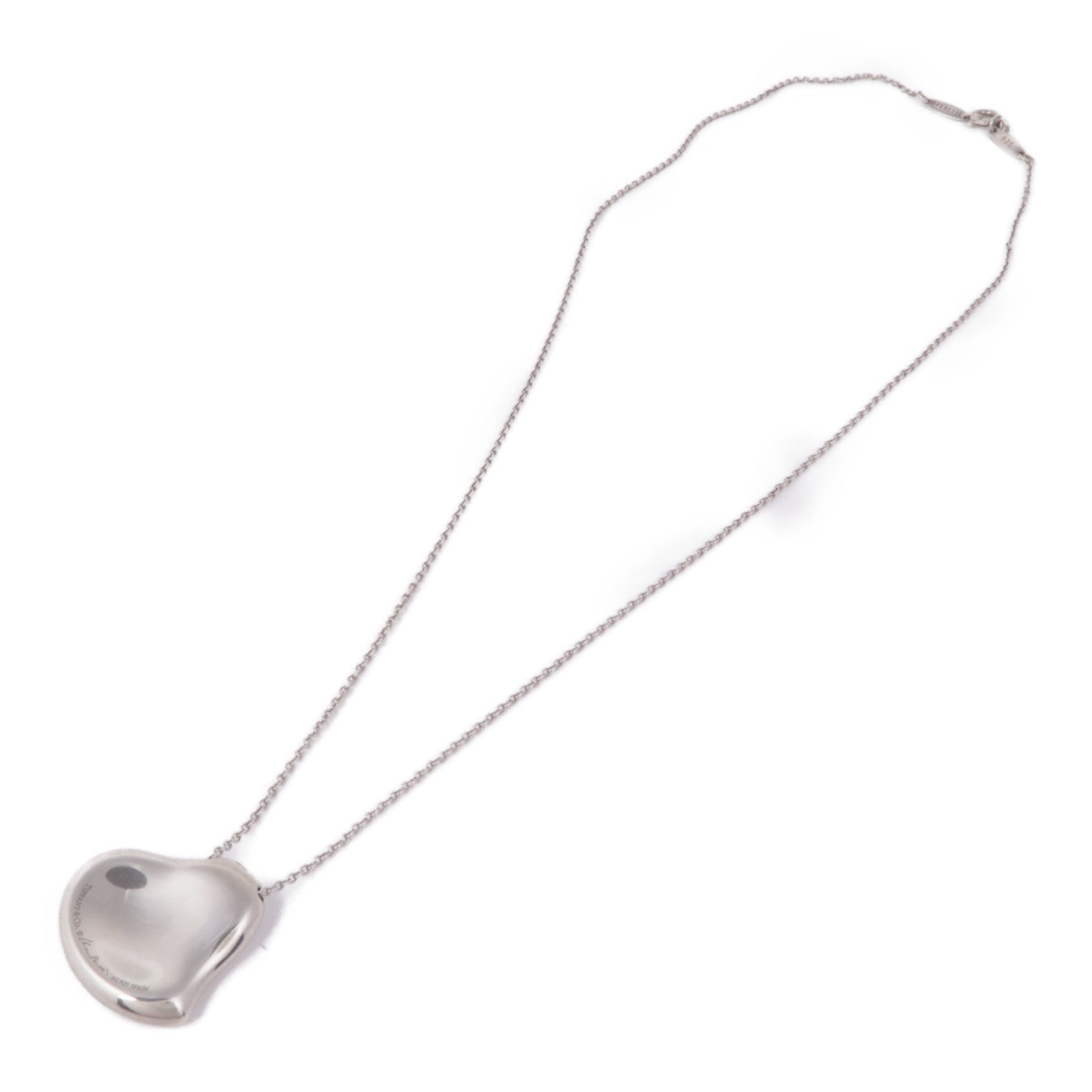 TIFFANY＆CO 925純銀Heart Necklace項鍊