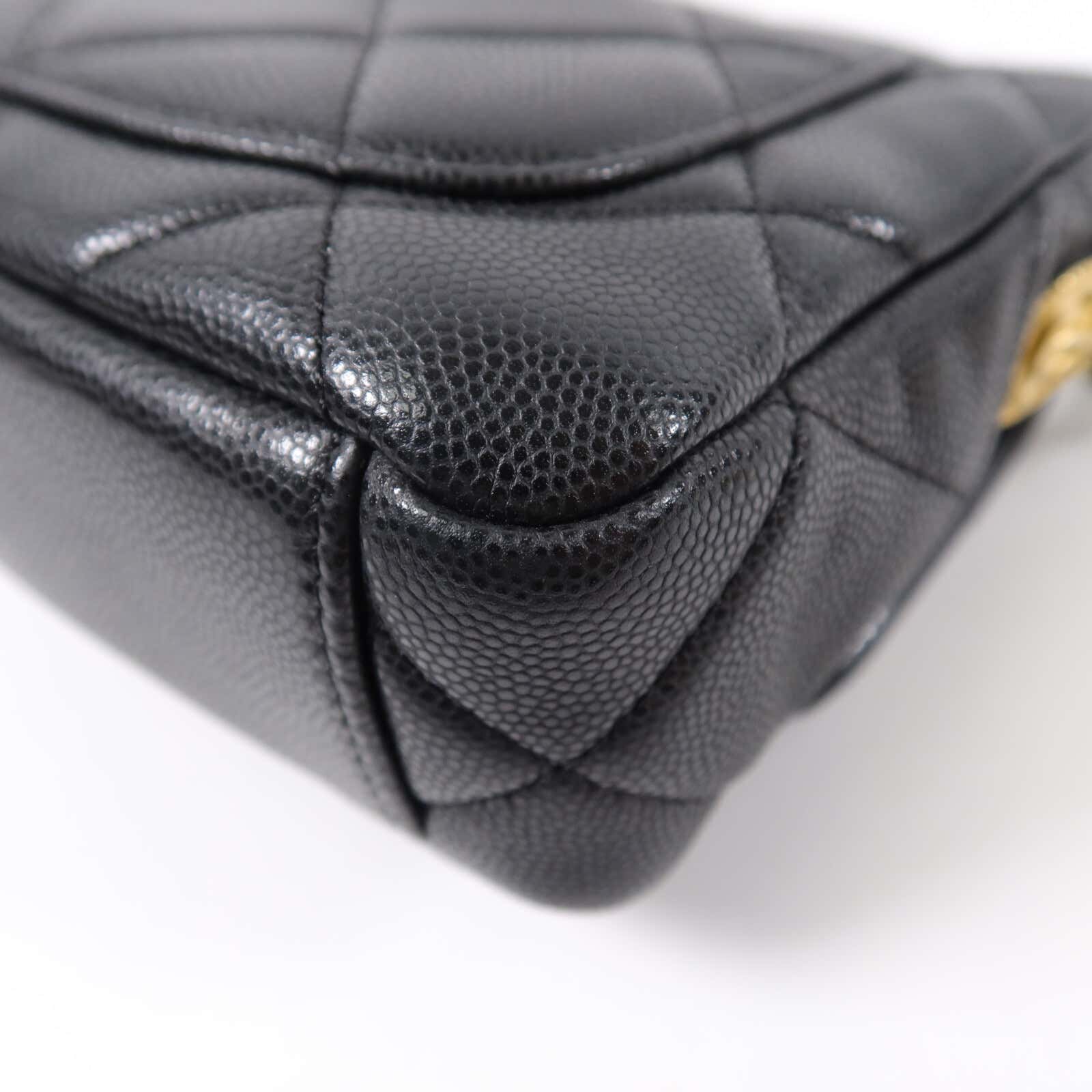 CHANEL 牛皮皮革Mini Flap 17cm鏈帶肩背袋