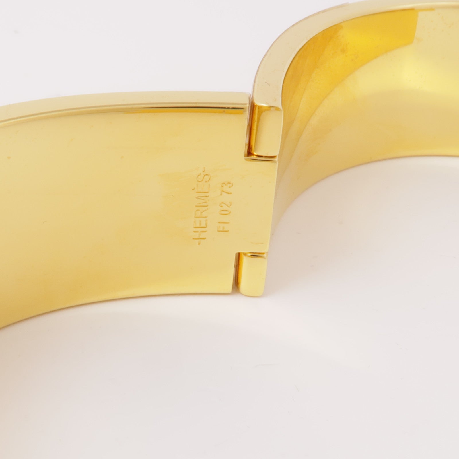 HERMES 金屬Clic Clac H手鐲Orange