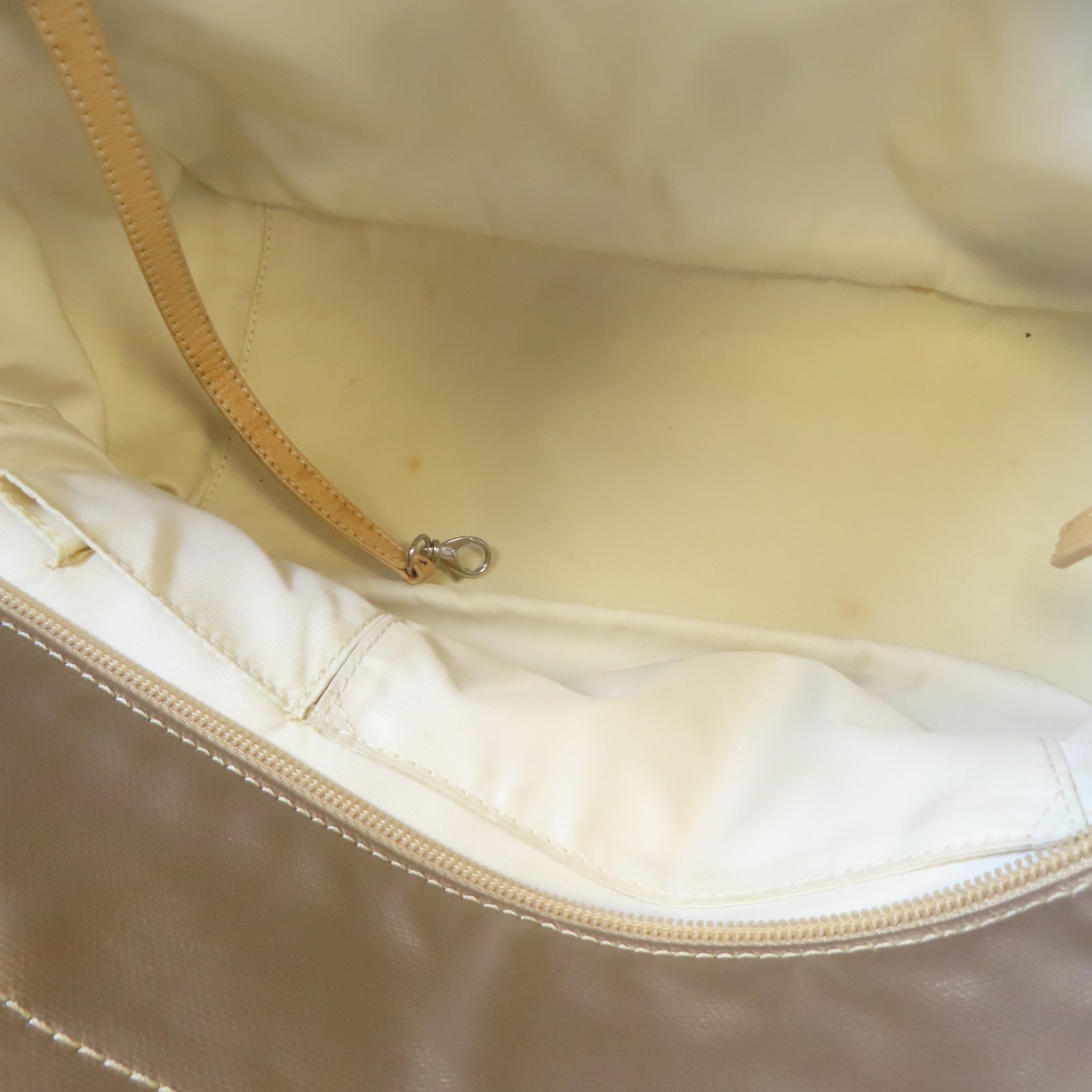 CHANEL 塗層帆布Tote Bag銀扣肩背袋金色