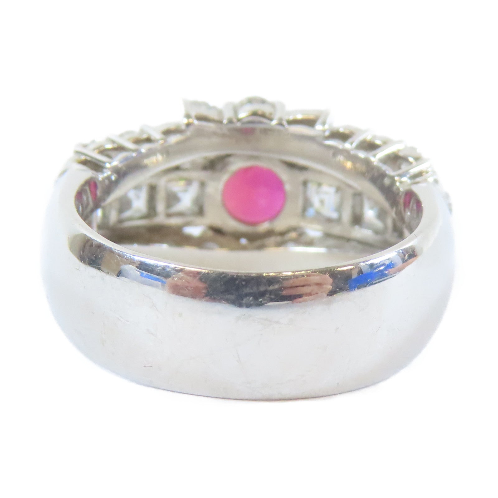 JEWELRY 【激減優惠】PT900白金Ruby Ring12.90g紅寶石戒指US#6.5