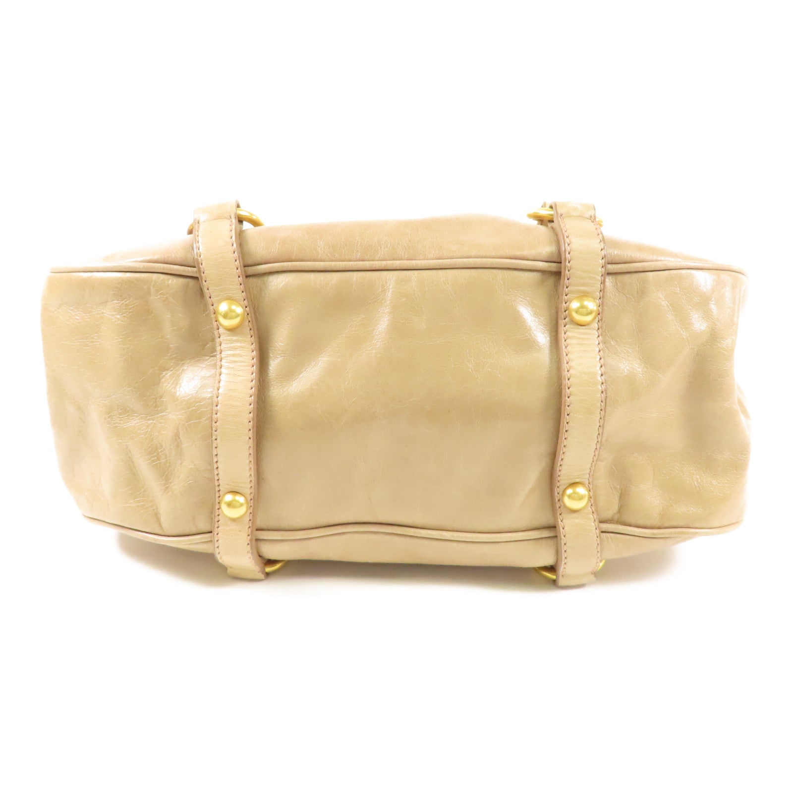 Miu Miu 【激減優惠】牛皮皮革Shoulder Bag金扣手挽肩背兩用袋