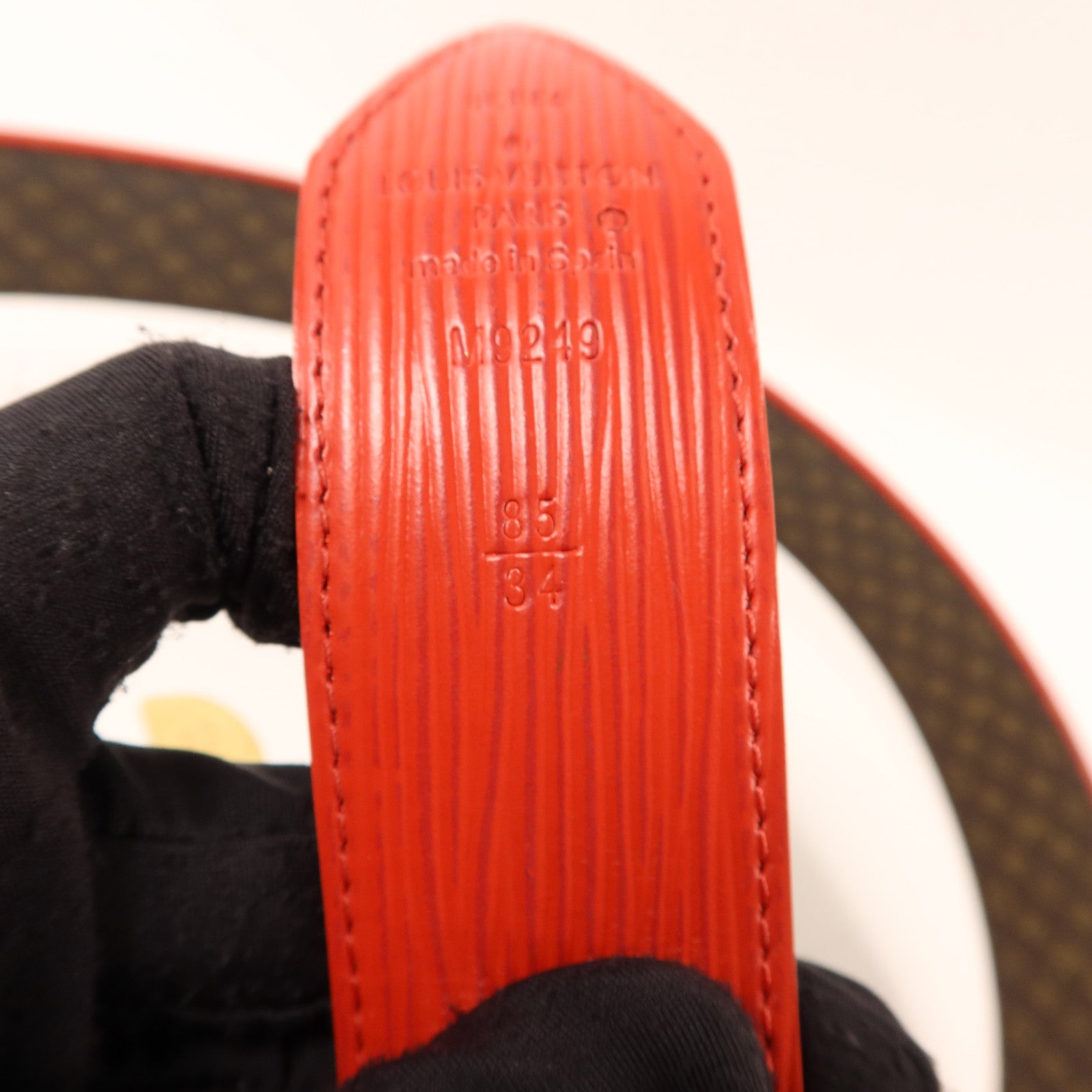 LOUIS VUITTON Epi Belt金扣皮帶