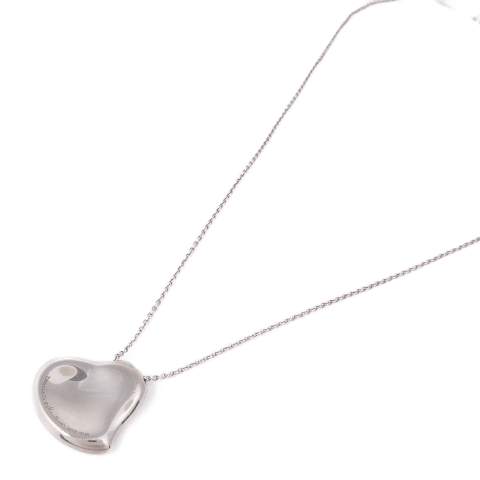 TIFFANY＆CO 925純銀Heart Necklace項鍊