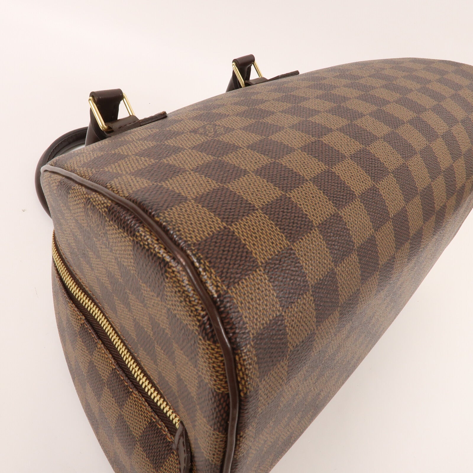 LOUIS VUITTON Damier Ribera MM金扣手挽袋