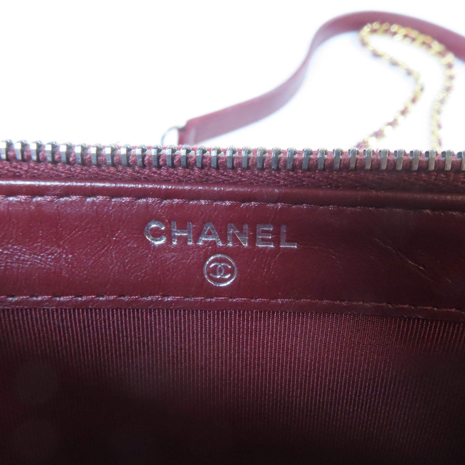 CHANEL 【激減優惠】菱格牛皮皮革Gabrielle Double Zip金扣/銀扣鏈帶肩背袋紅色