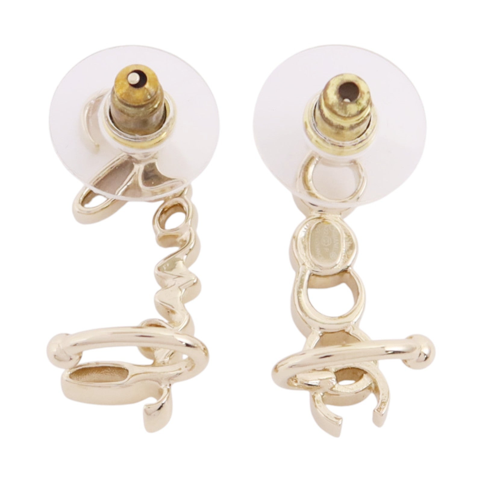 CHANEL 【激減優惠】金屬/水鑽Coco Chanel Earrings金扣耳環