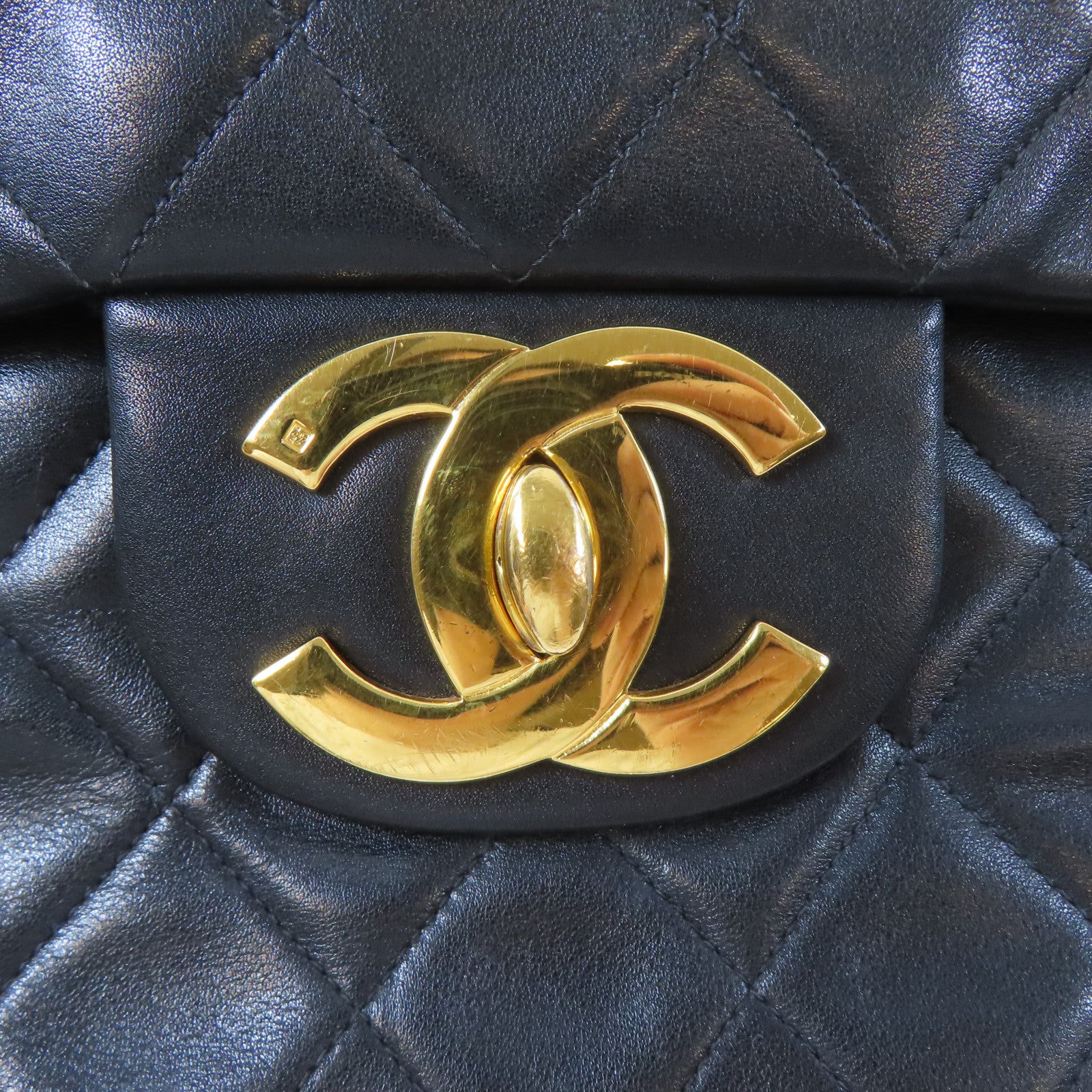 CHANEL 【激減優惠】菱格牛皮皮革Vintage Classic Flap Bag金扣鏈帶肩背袋黑色