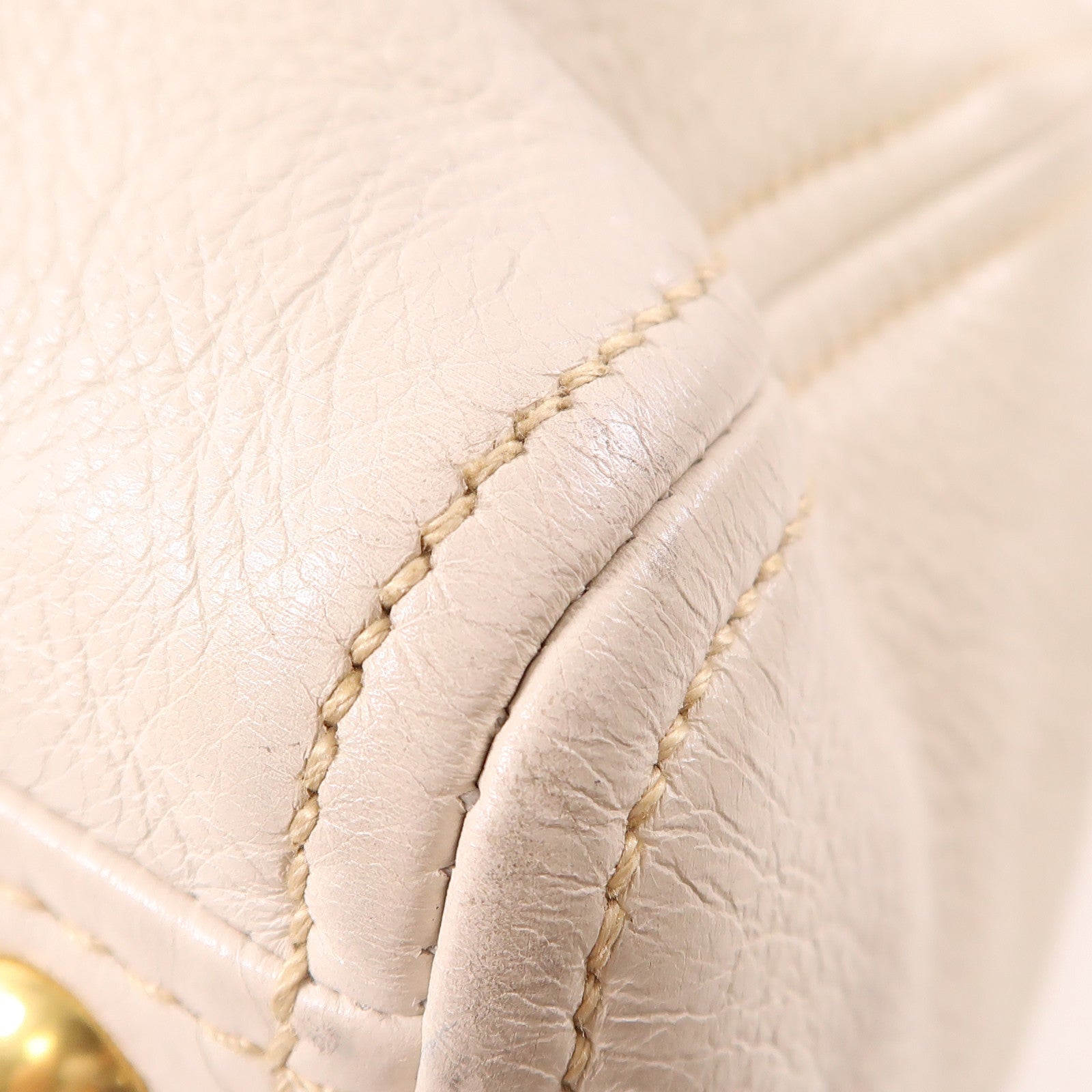 Miu Miu 牛皮皮革2 Way Shoulder金扣手挽肩背兩用袋