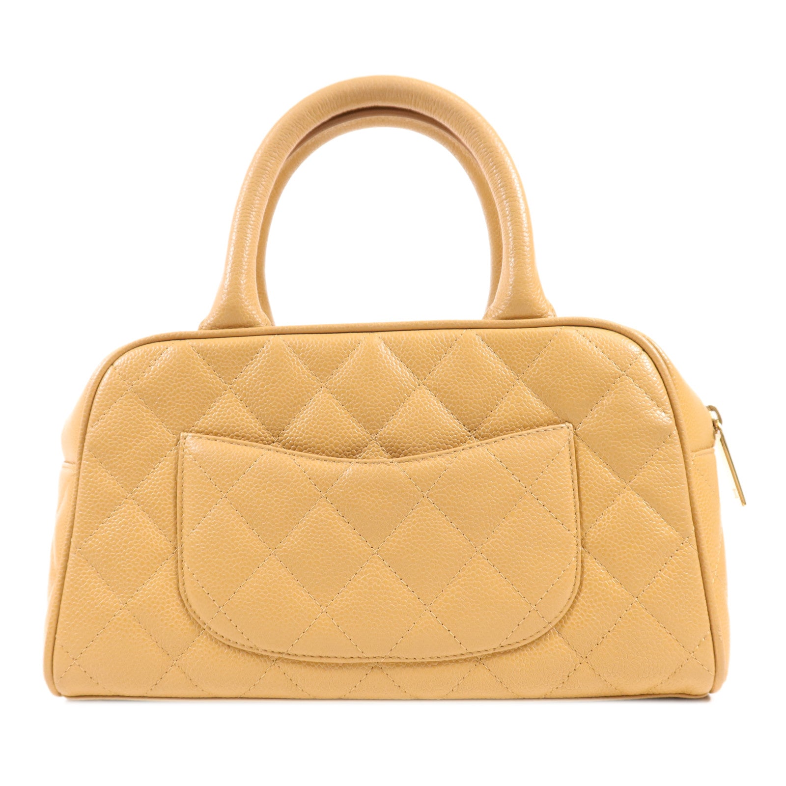 CHANEL 牛皮皮革Hand Bag金扣手挽袋