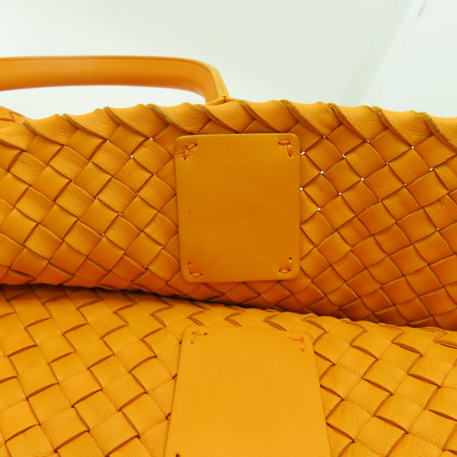 BOTTEGA VENETA 織紋皮革Shoulder Bag肩背袋橙色