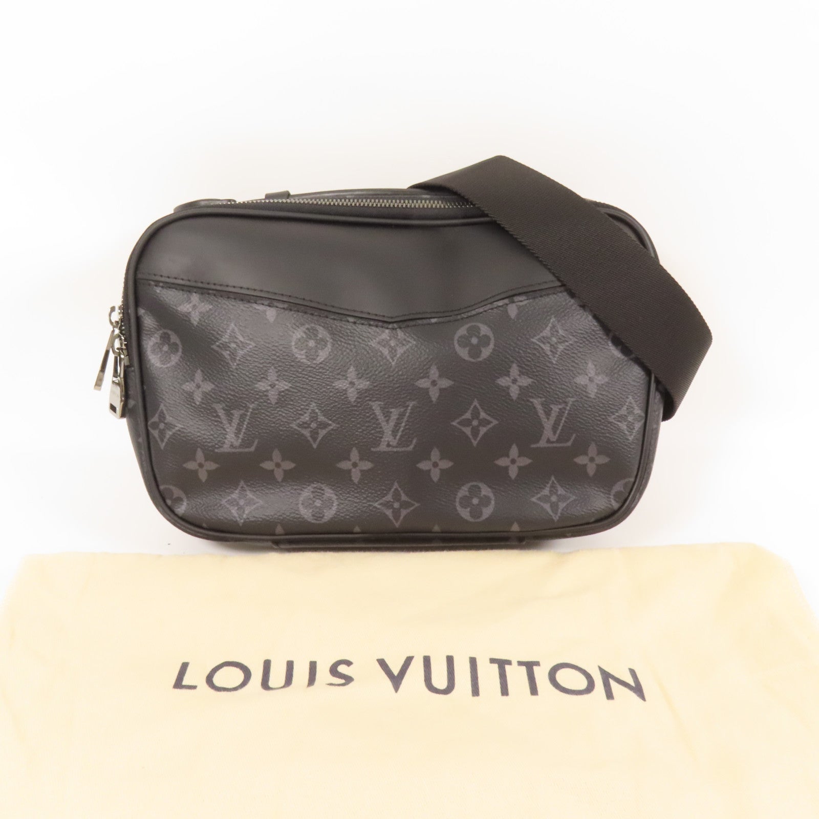 LOUIS VUITTON Monogram Eclipse Bum Bag銀扣手挽肩背兩用袋