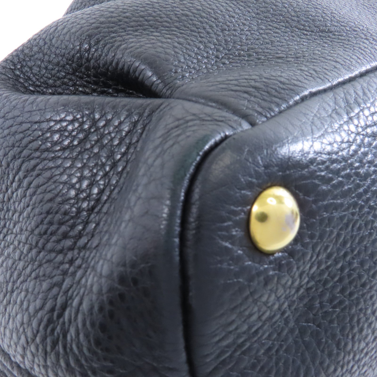 Miu Miu 【激減優惠】牛皮皮革2 Way Shoulder金扣手挽肩背兩用袋黑色