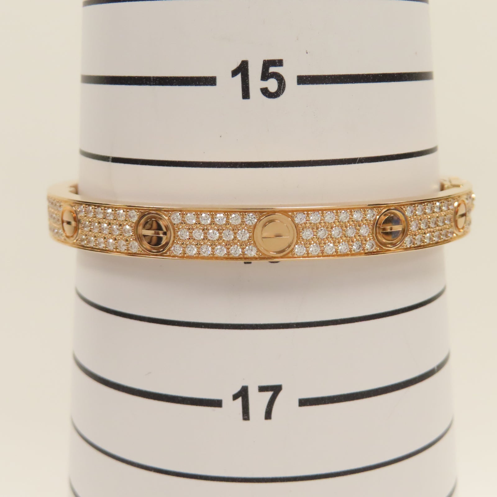 CARTIER 18K玫瑰金Diamond Love Bracelet 1.99ct鑽石手鐲#17