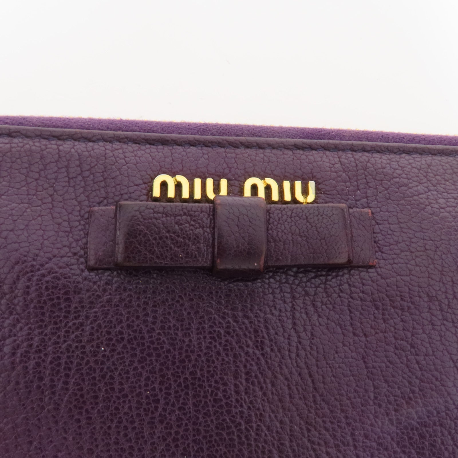 Miu Miu 【激減優惠】牛皮皮革Long Wallet金扣長錢包