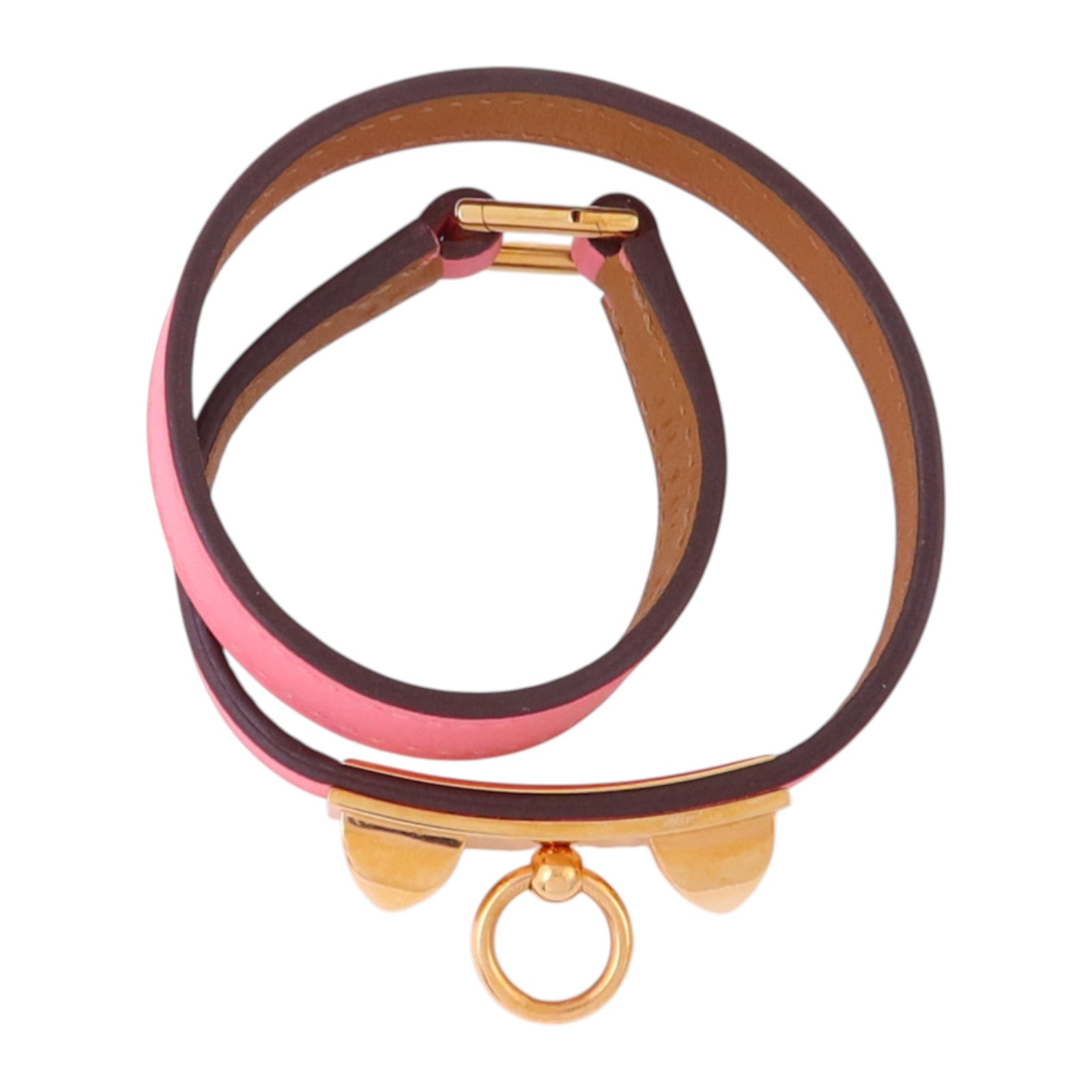 HERMES 【激減優惠】Swift皮革Rivale Double Tour Bracelet金扣手鏈
