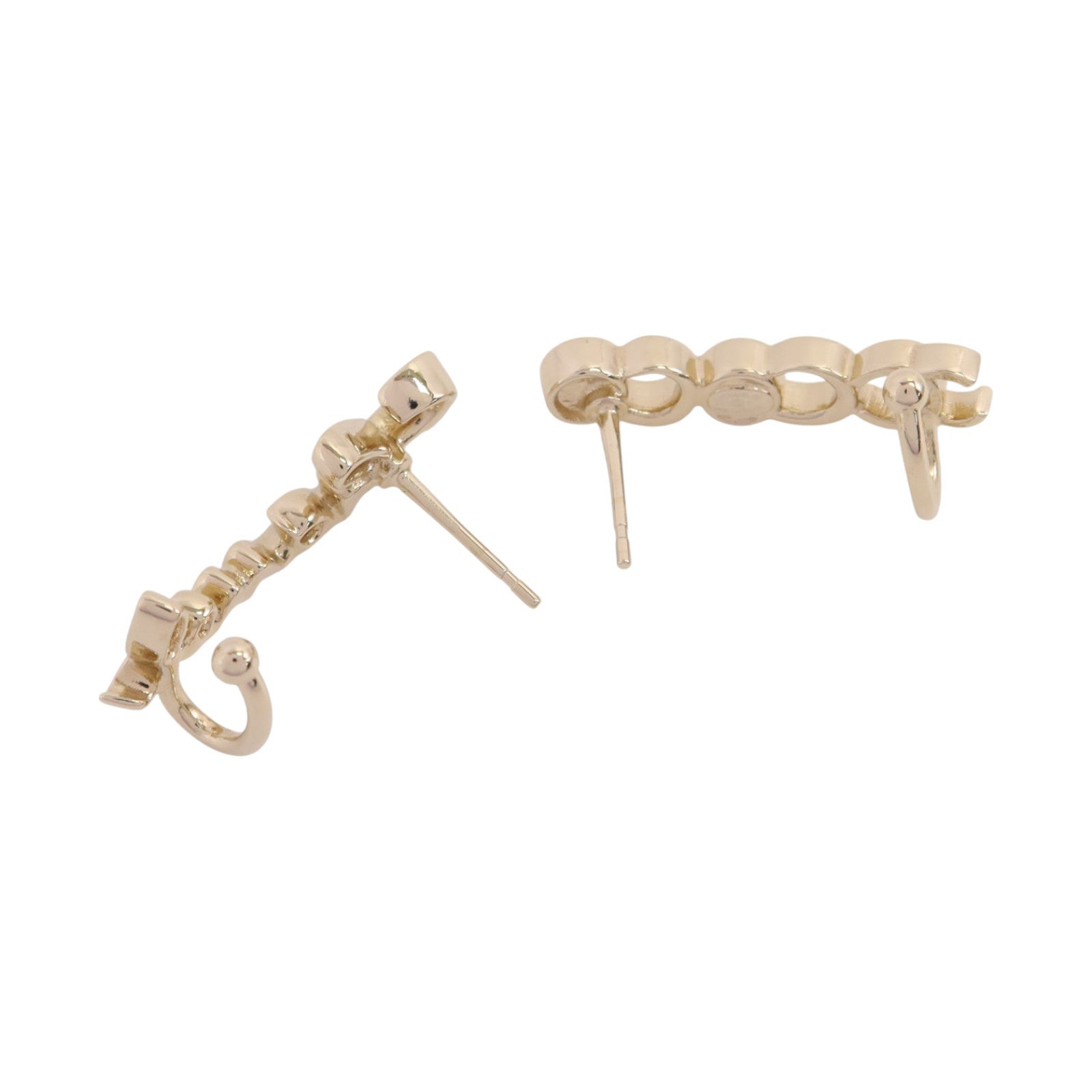CHANEL 【激減優惠】金屬/水鑽Coco Chanel Earrings金扣耳環