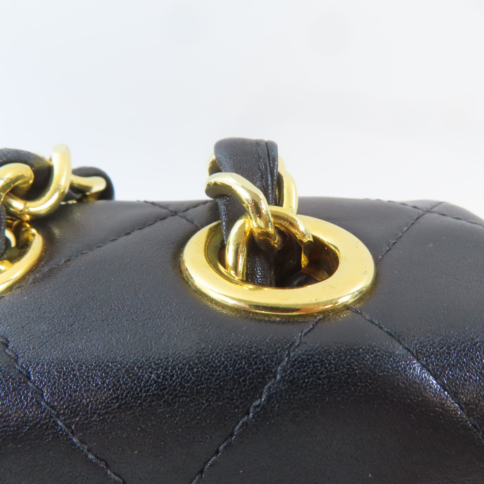 CHANEL 【激減優惠】菱格牛皮皮革Vintage Classic Flap Bag金扣鏈帶肩背袋黑色