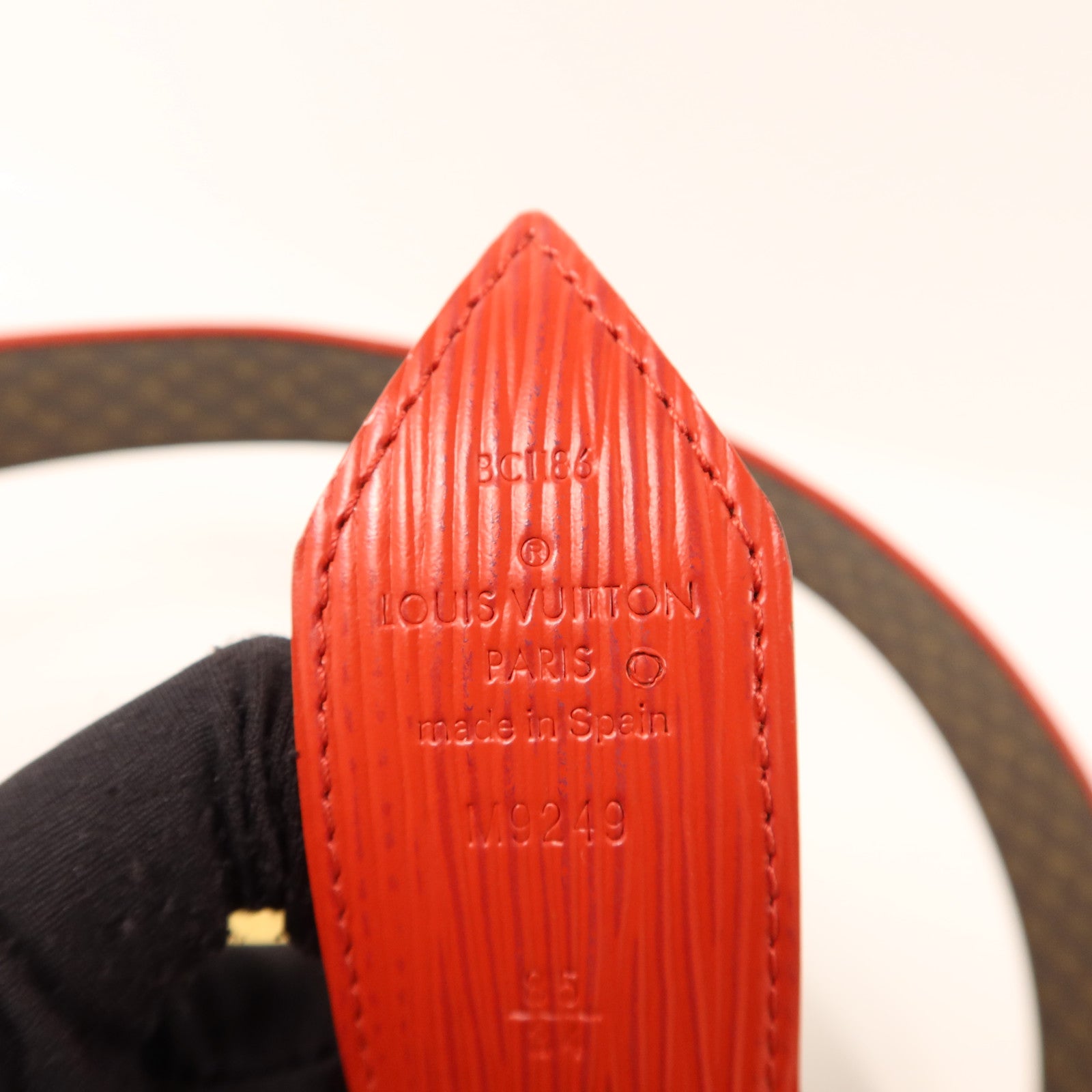 LOUIS VUITTON Epi Belt金扣皮帶