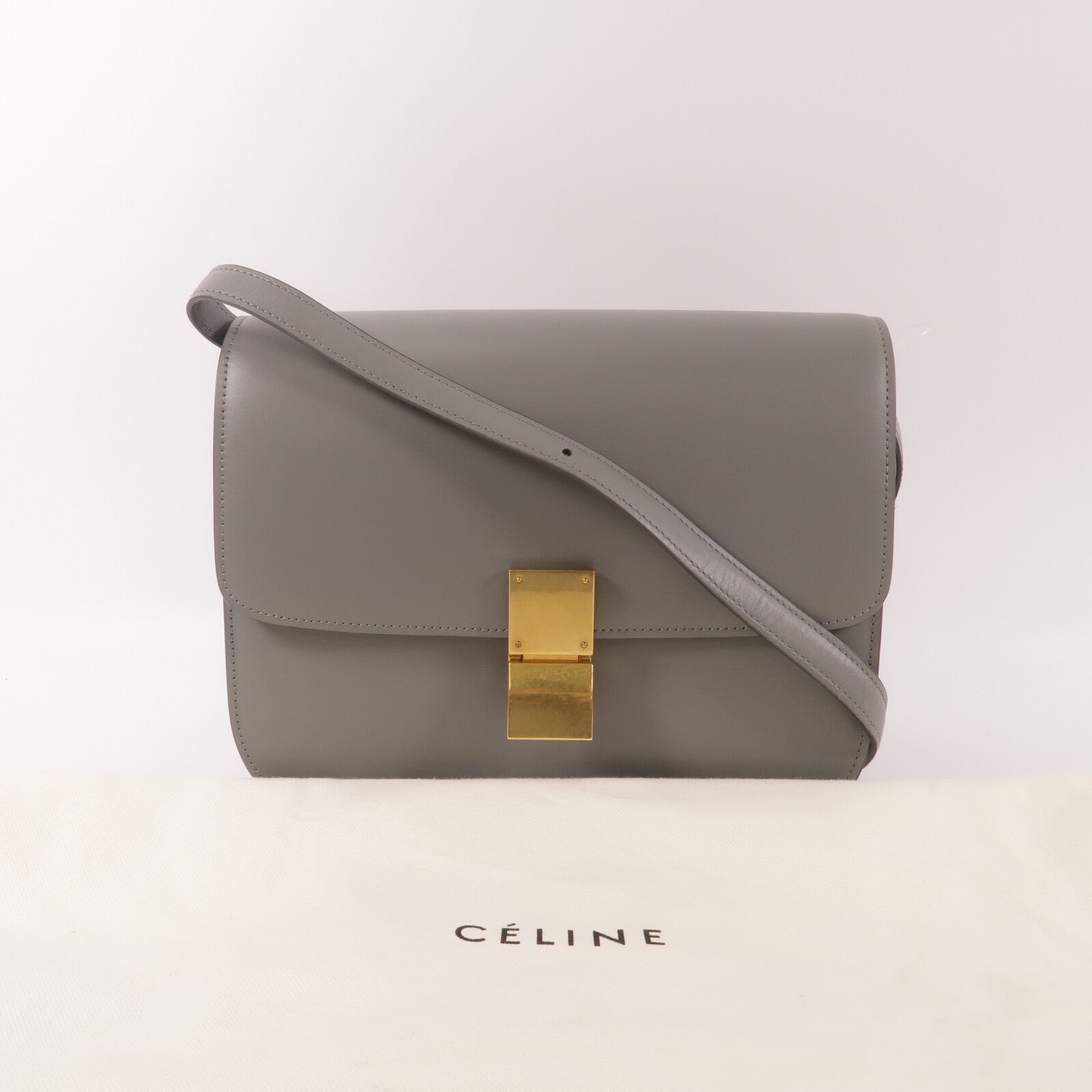 CELINE 牛皮皮革Classic Box Medium肩背袋