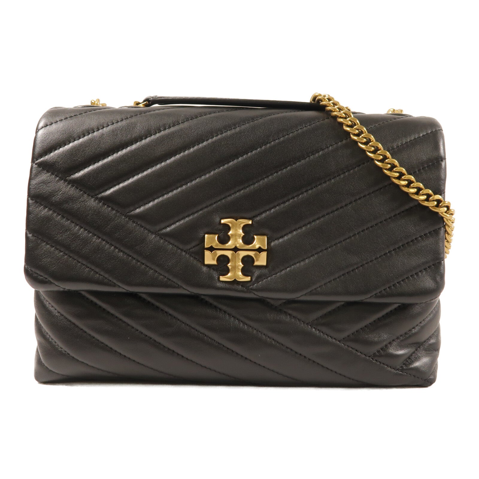 Tory Burch 牛皮皮革KIRA CHEVRON金扣鏈帶肩背袋