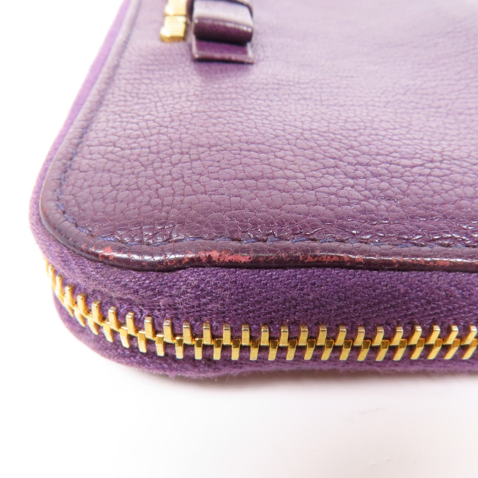 Miu Miu 牛皮皮革Long Wallet金扣長錢包