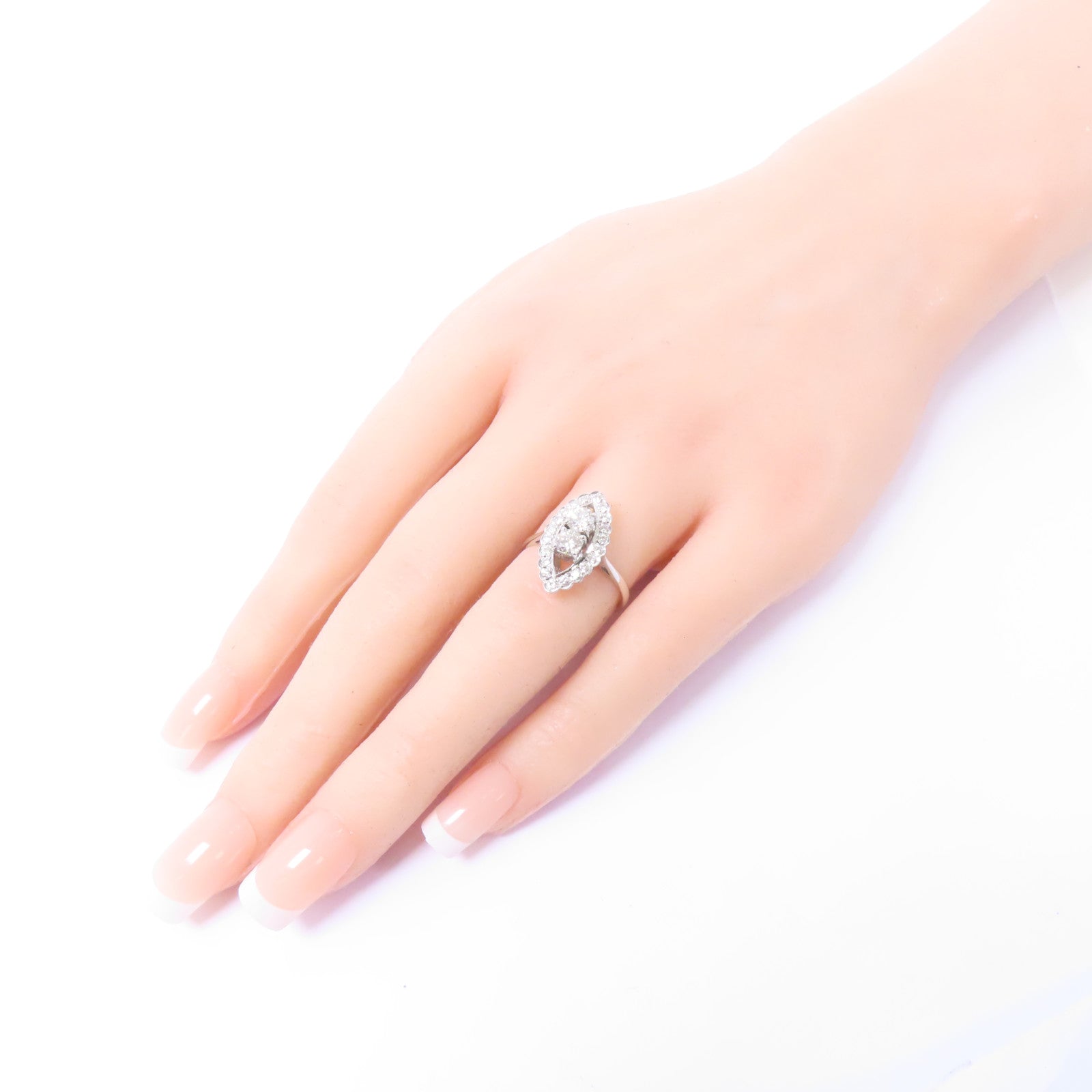 JEWELRY 14K白金Diamond Ring鑽石戒指US#6.25