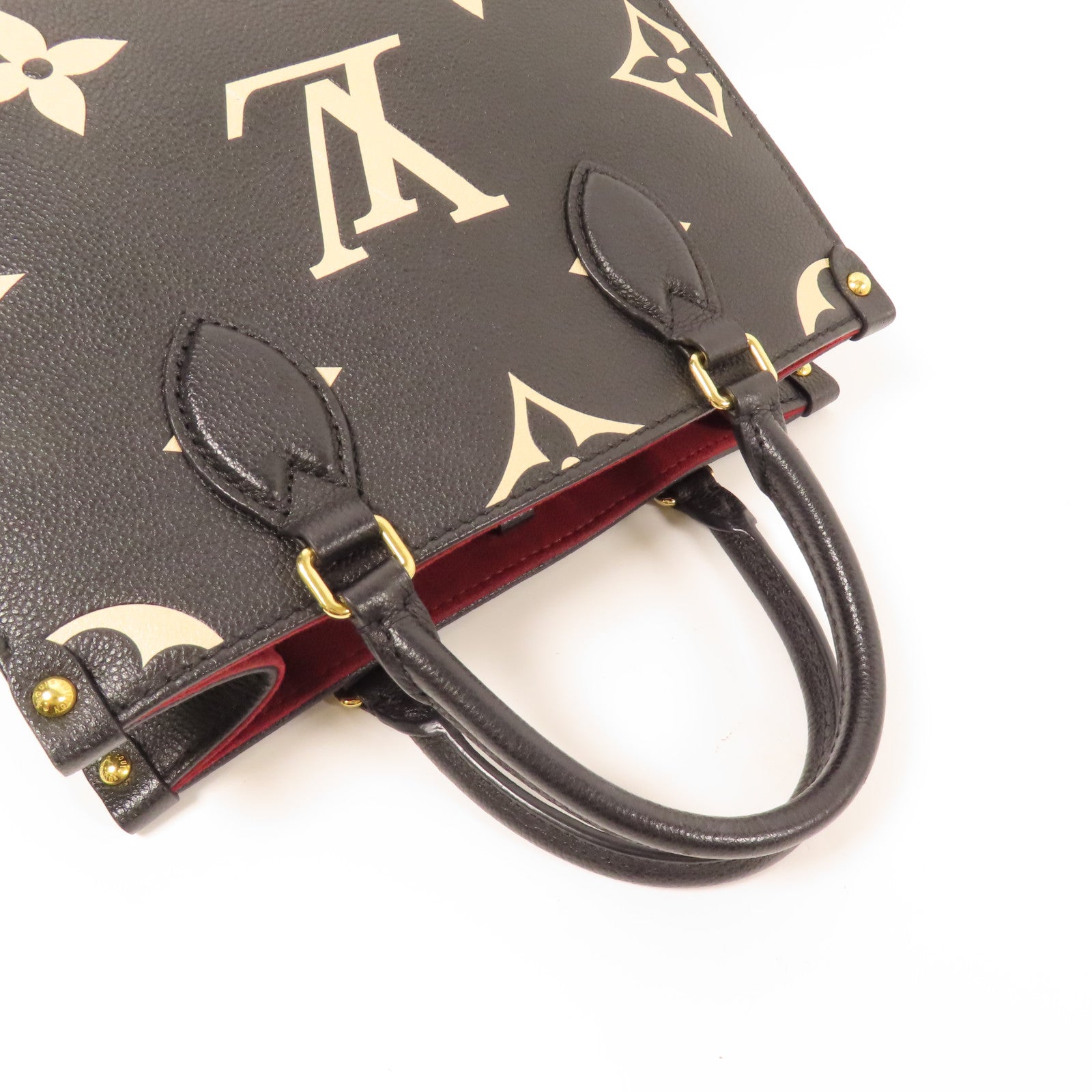 LOUIS VUITTON Monogram Empreinte On The Go PM金扣手挽肩背兩用袋