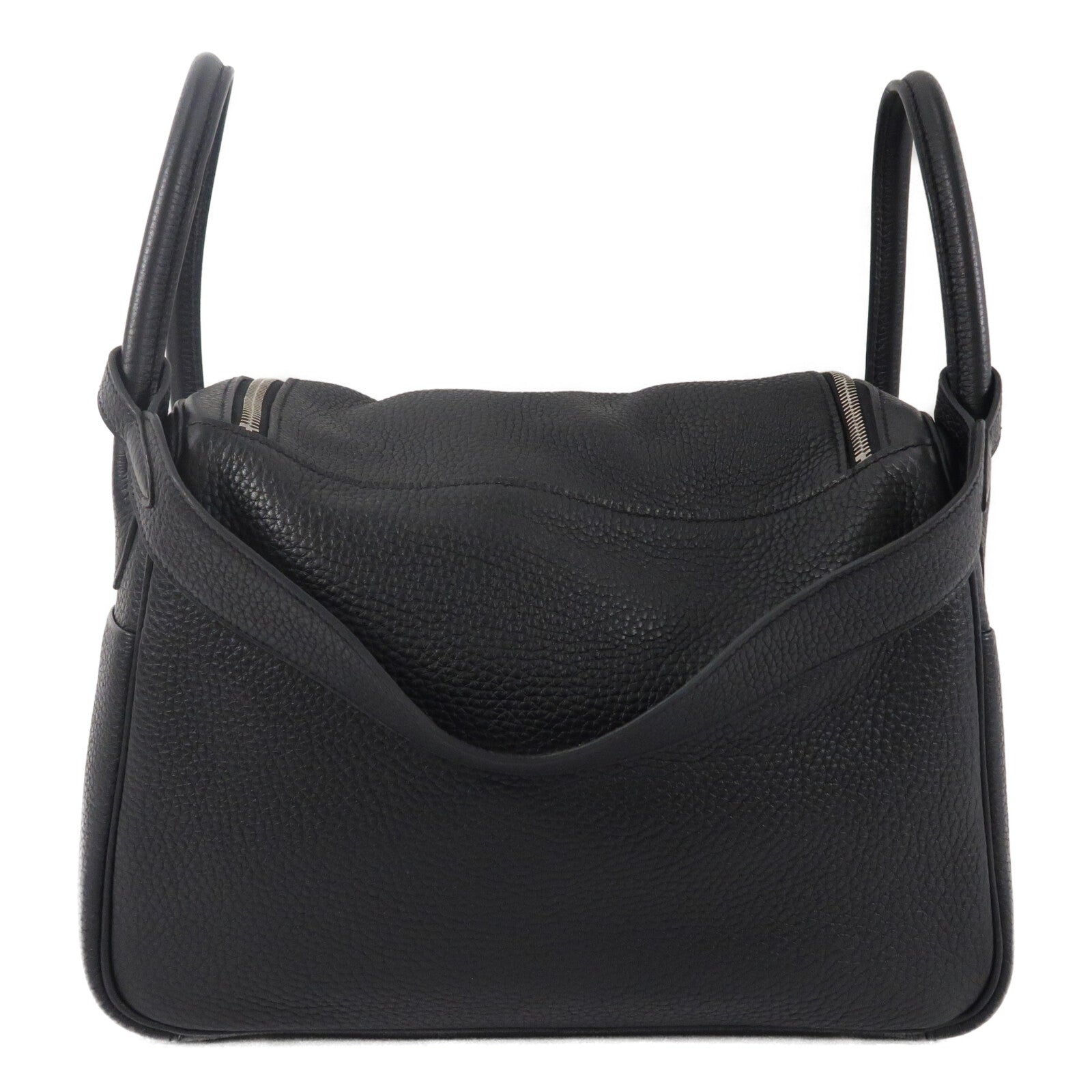 HERMES Clemence皮革Lindy 30手挽肩背兩用袋Noir