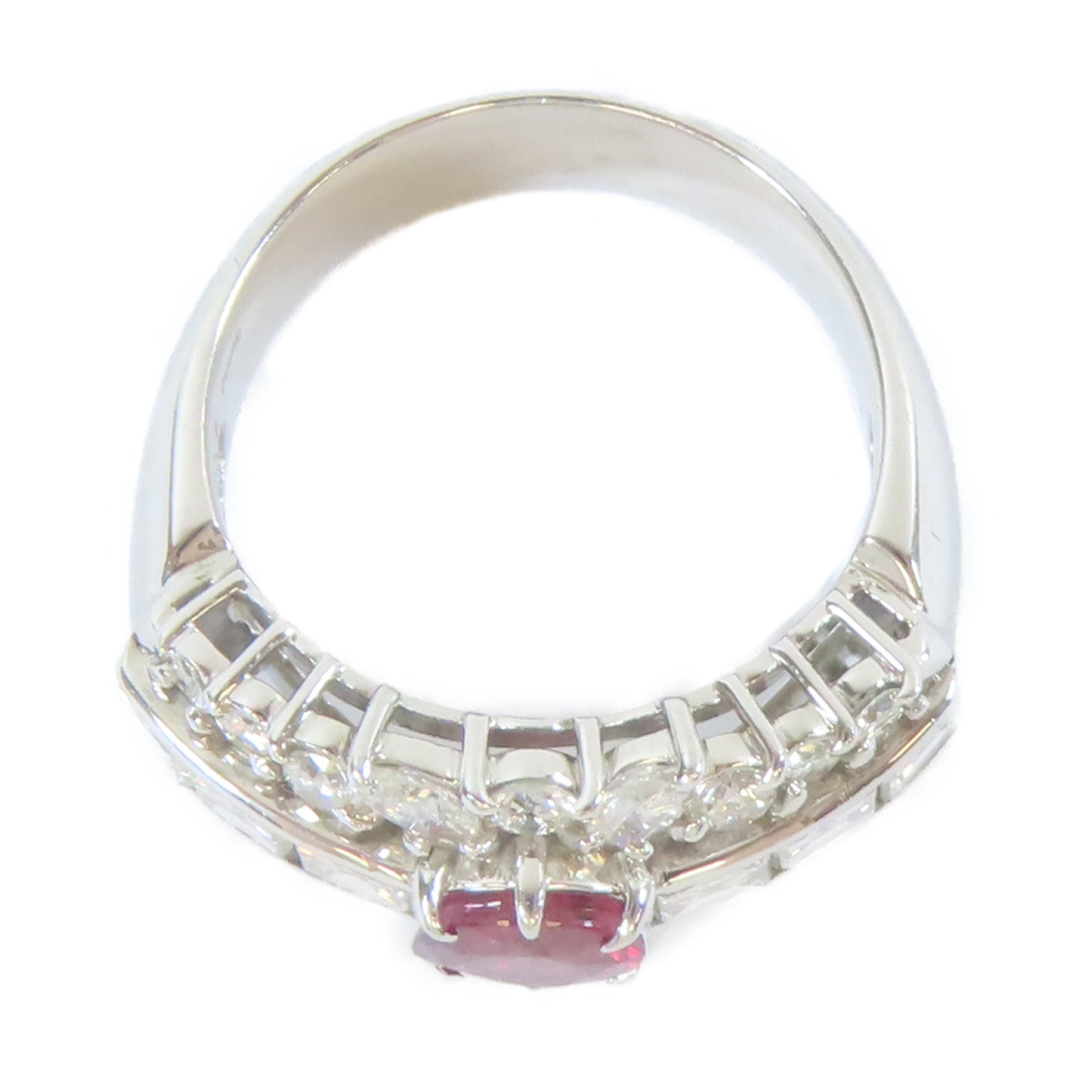 JEWELRY 【激減優惠】PT900白金Ruby Ring12.90g紅寶石戒指US#6.5