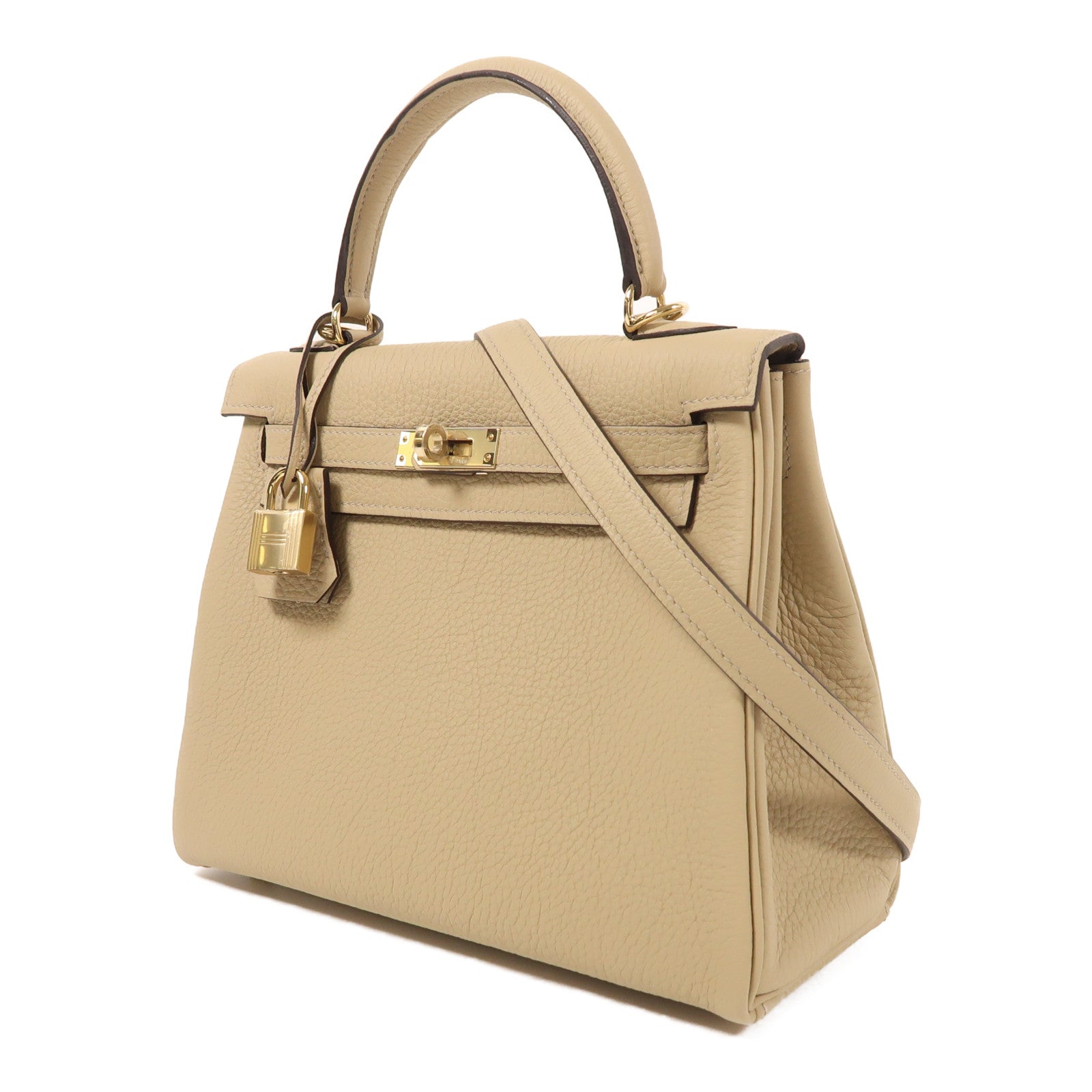 HERMES 【激減優惠】Togo皮革Kelly II 25金扣手挽肩背兩用袋Trench