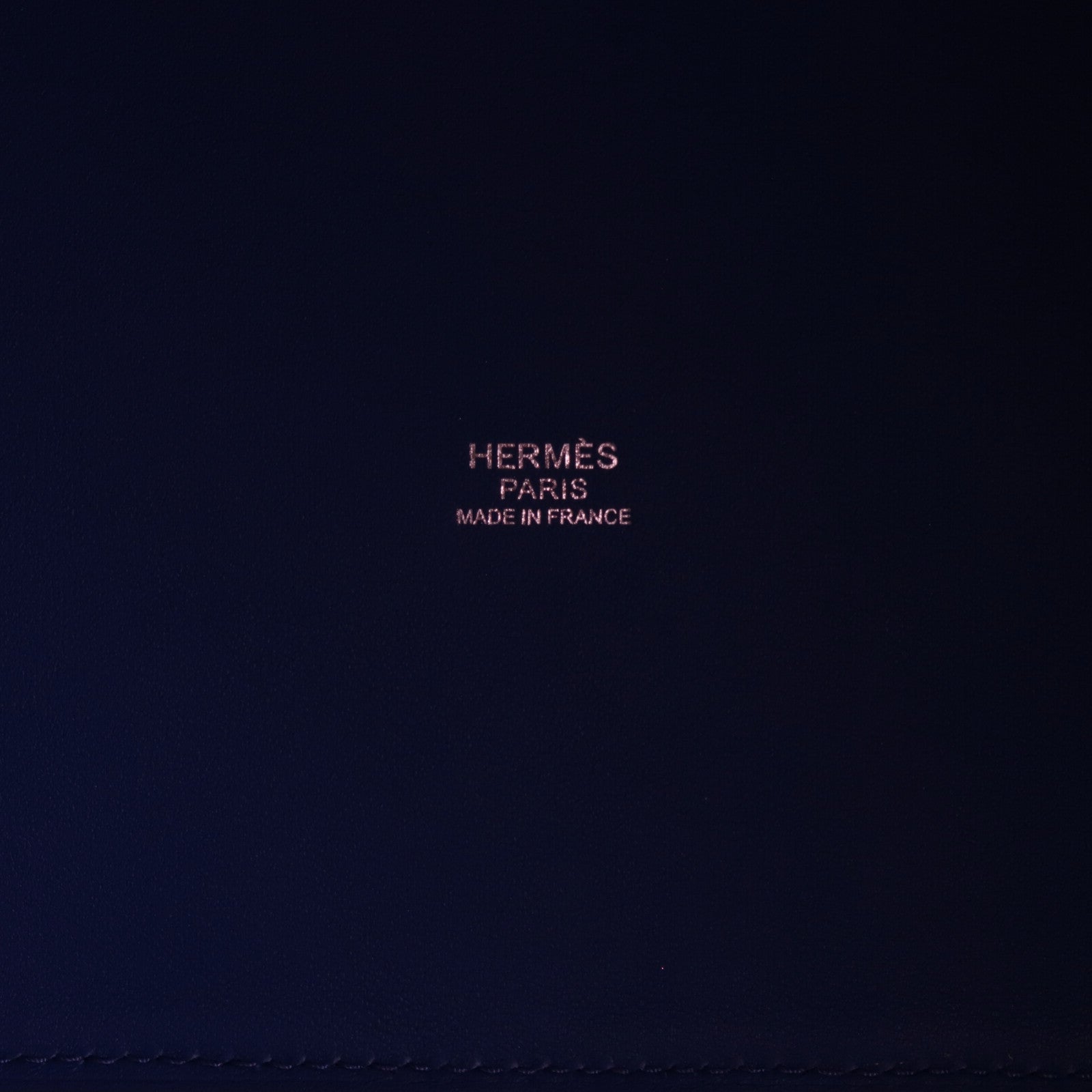 HERMES 帆布/Swift皮革Cabas H En Biais GM手挽袋Bleu France