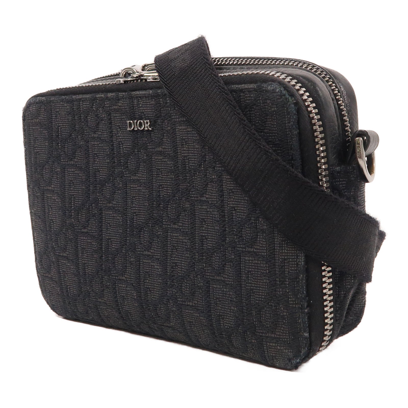 Dior 帆布Shoulder Bag銀扣肩背袋