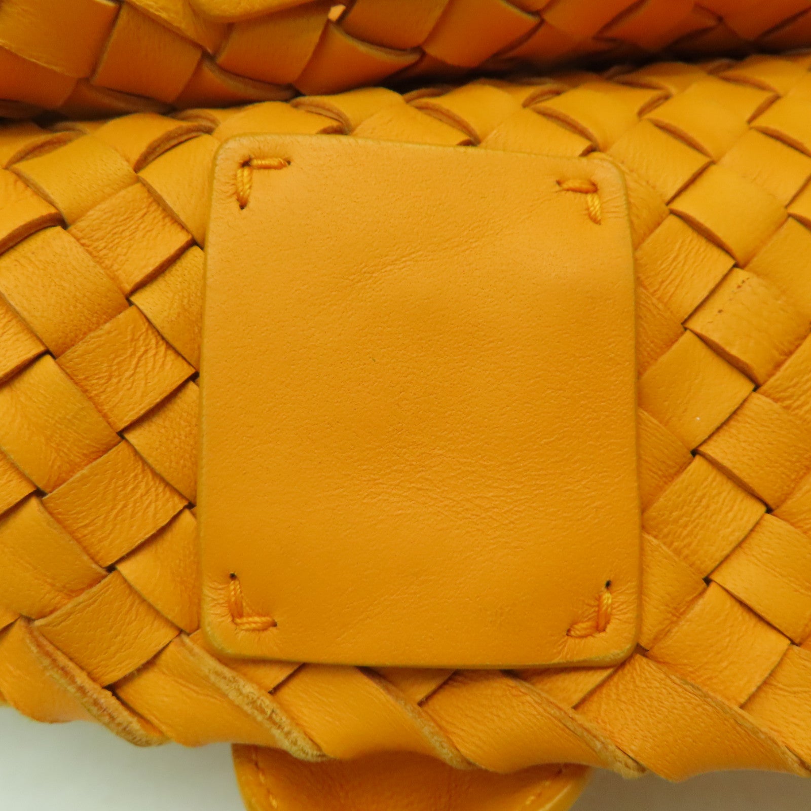 BOTTEGA VENETA 織紋皮革Shoulder Bag肩背袋橙色