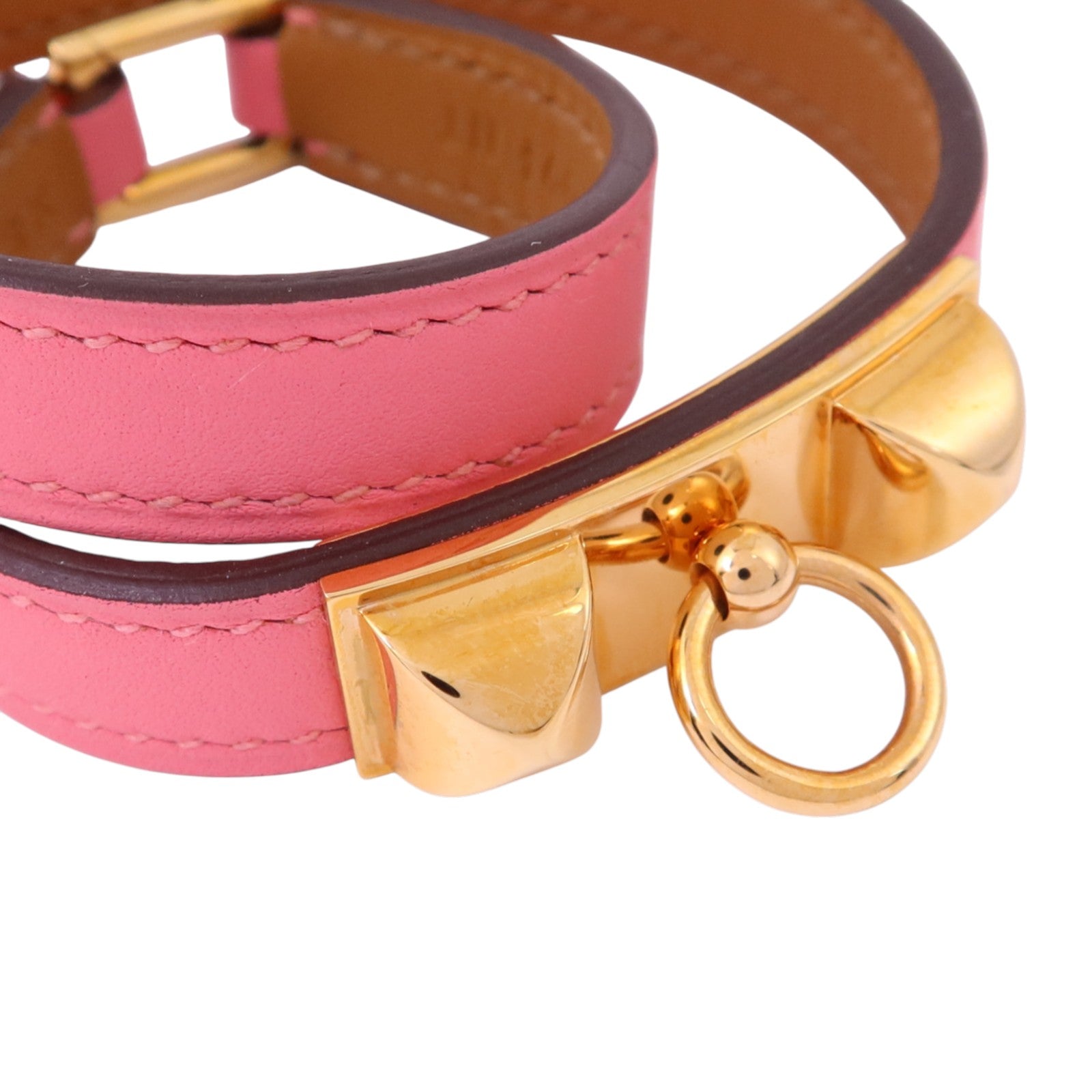 HERMES 【激減優惠】Swift皮革Rivale Double Tour Bracelet金扣手鏈